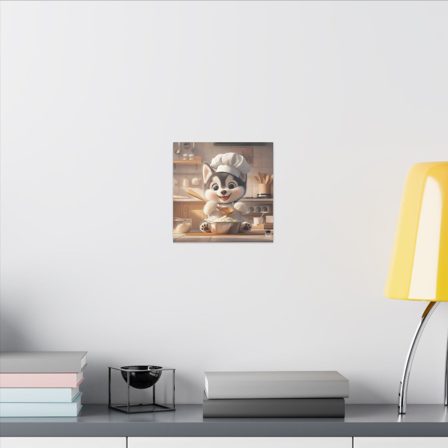 Siberian Husky Puppy Chef Canvas Art