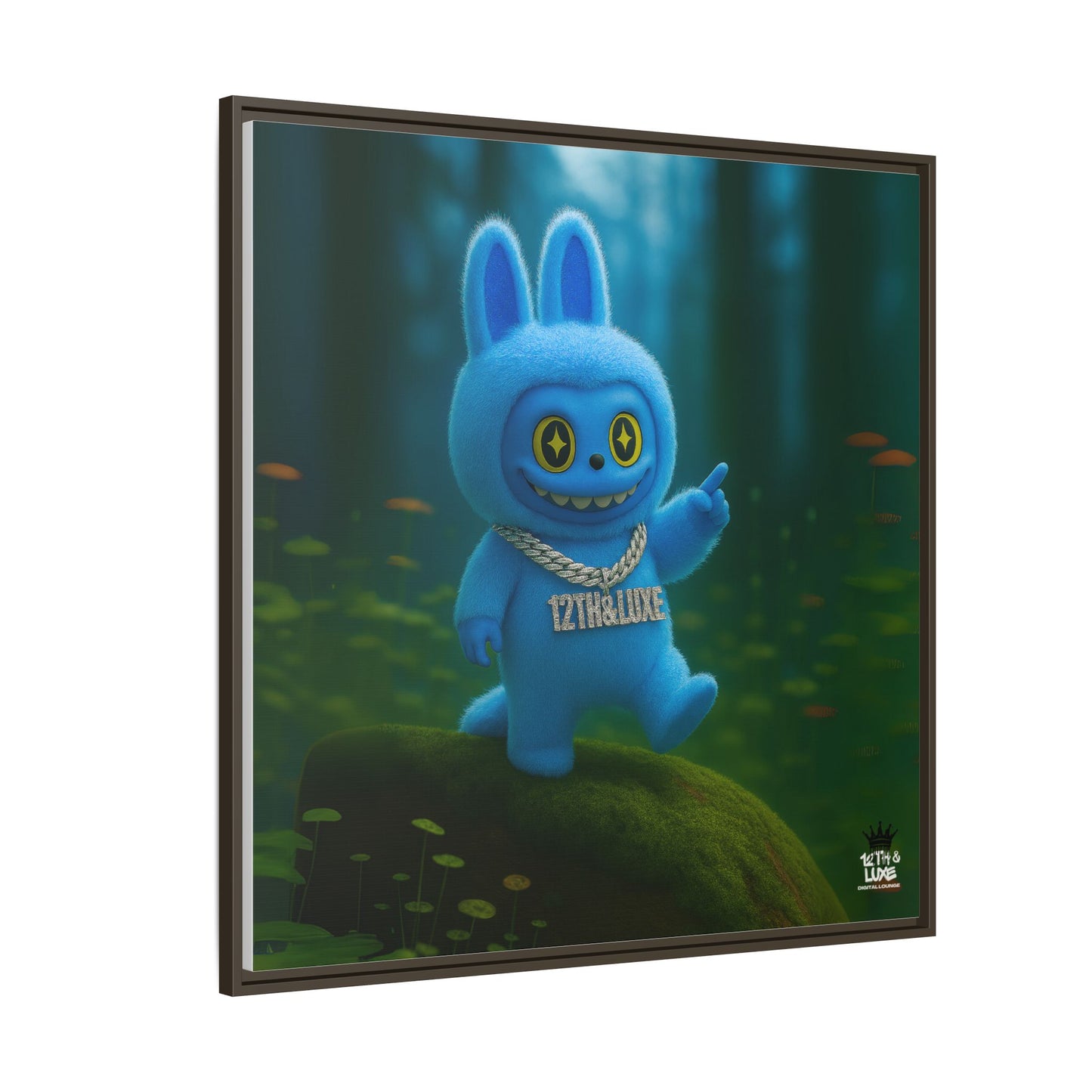 Plush Monster Blue - Canvas Art