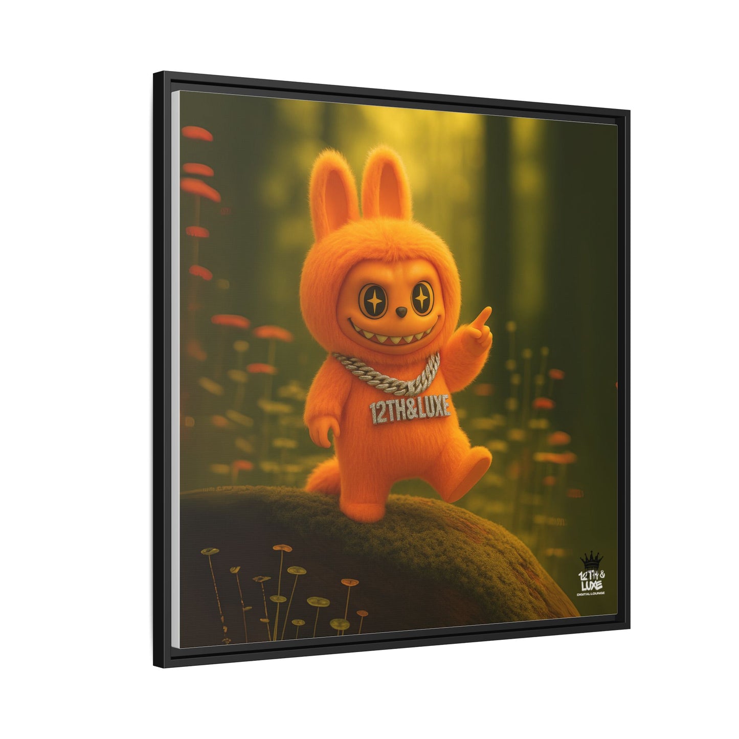Plush Monster Orange - Canvas Art