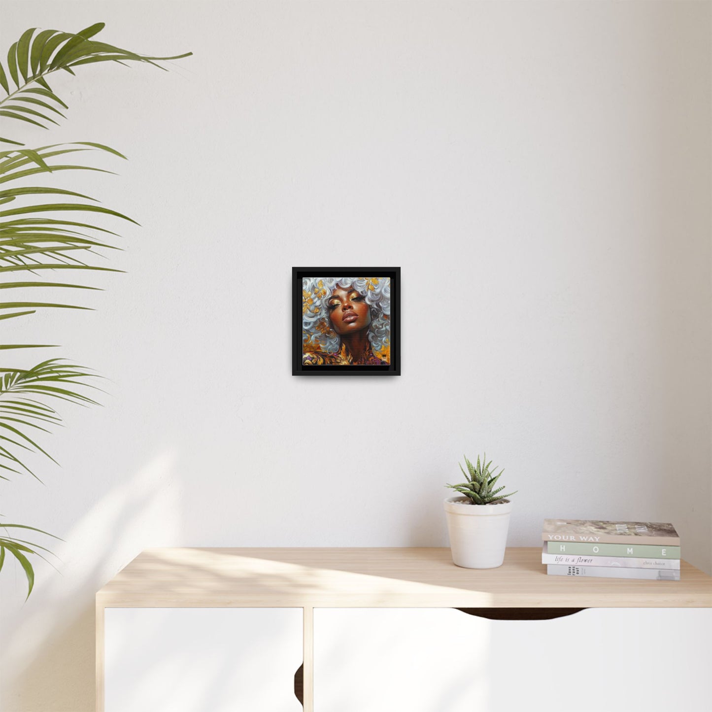 Vibrant Framed Canvas Art - Bold Beauty Portrait