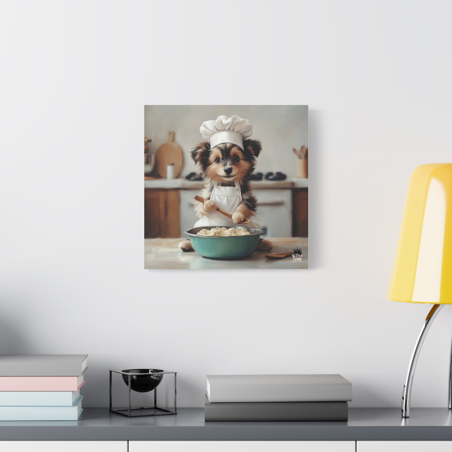 Sheltie Puppy Chef Canvas Art