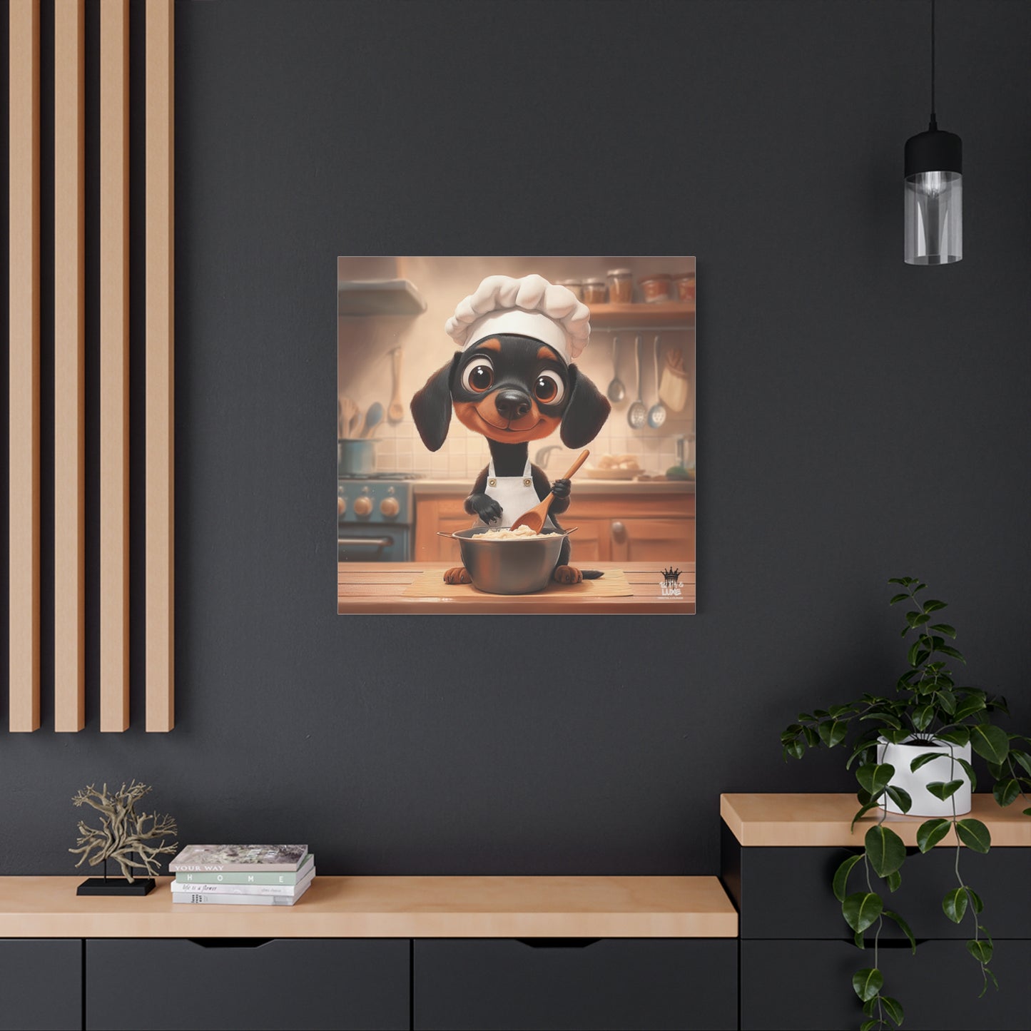 Doberman Puppy Chef Canvas Art