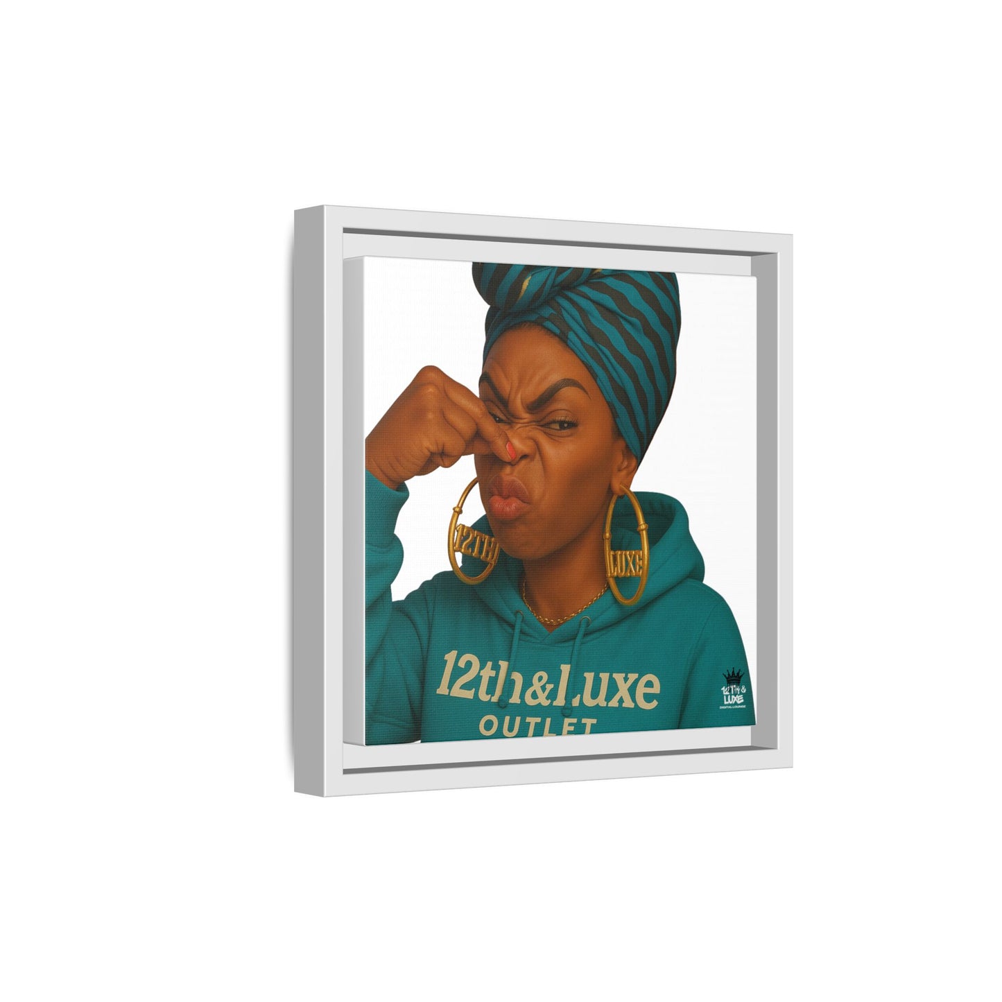Funky Face Blue- Canvas Art
