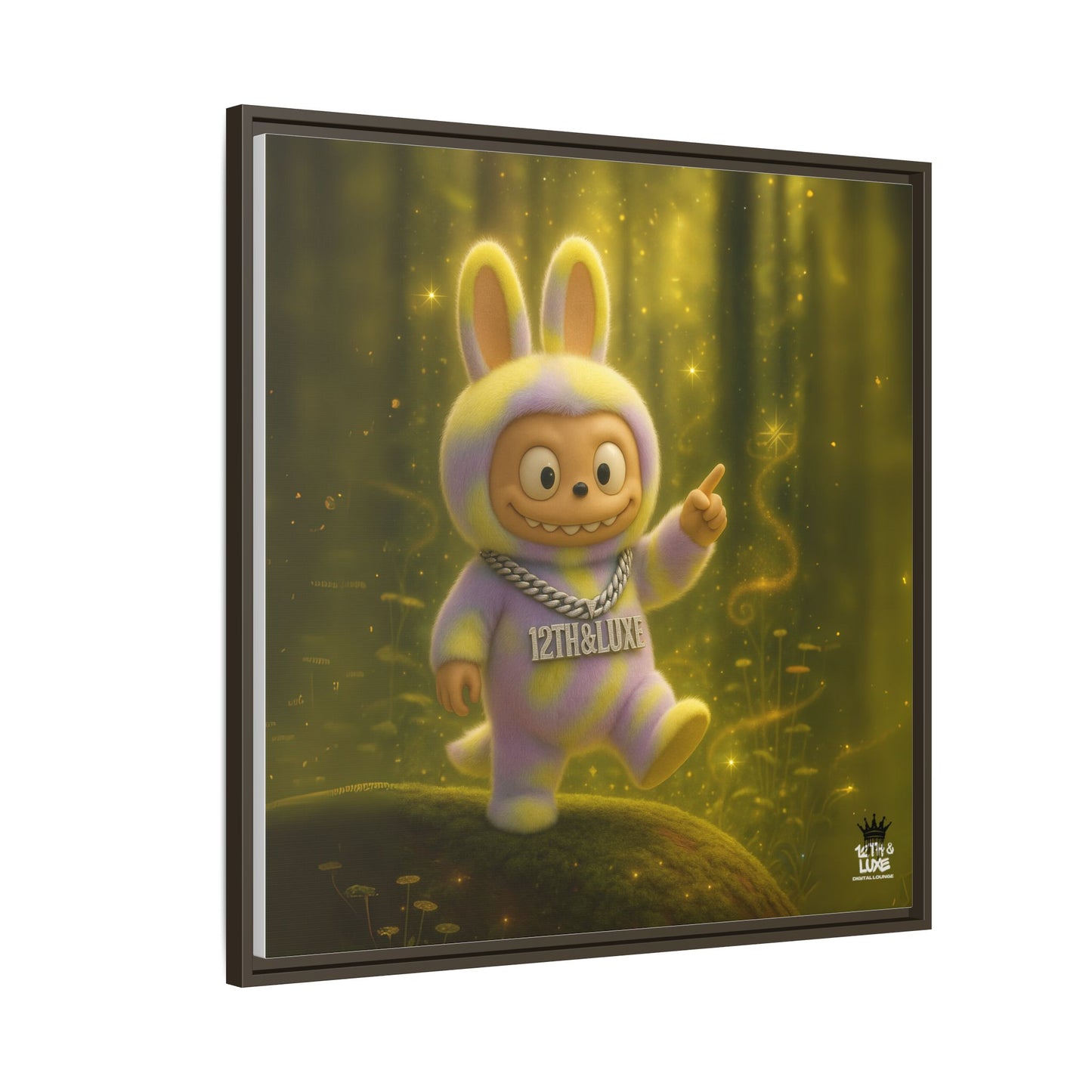 Plush Monster Purple/Yellow - Canvas Art
