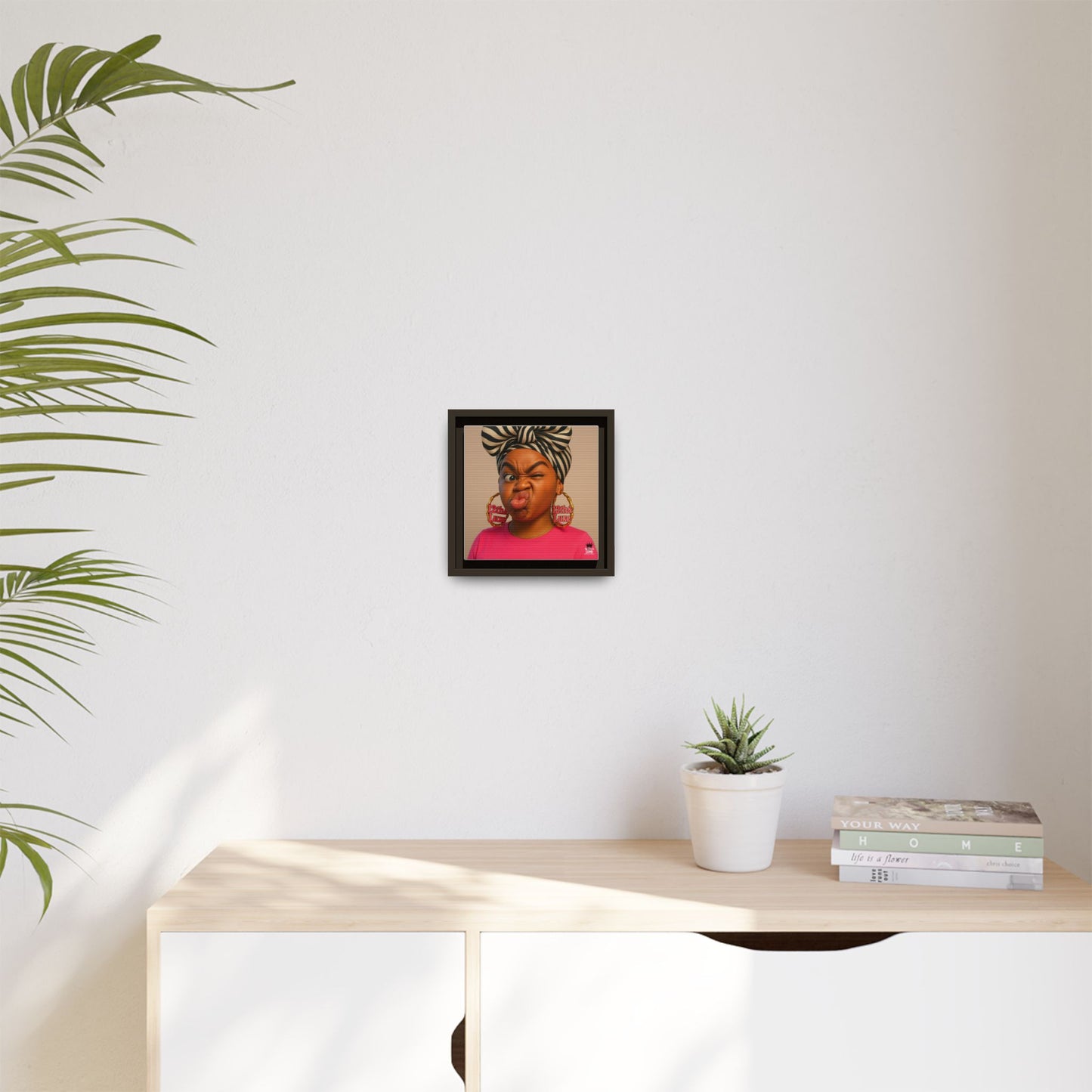 Funky Face Pink - Canvas Art