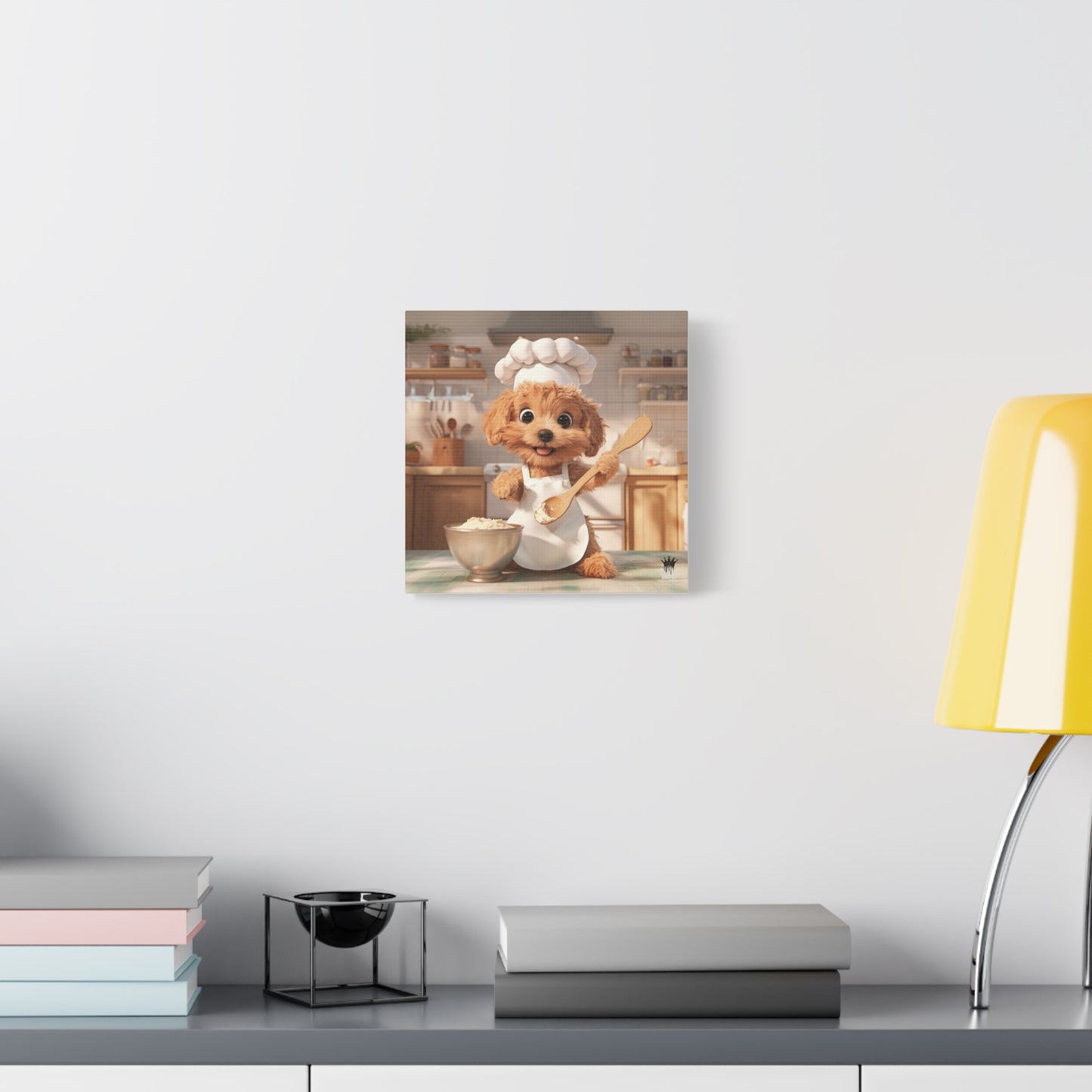 Adorable Chef Puppy Canvas Print - Cute Dog Art for Home Decor