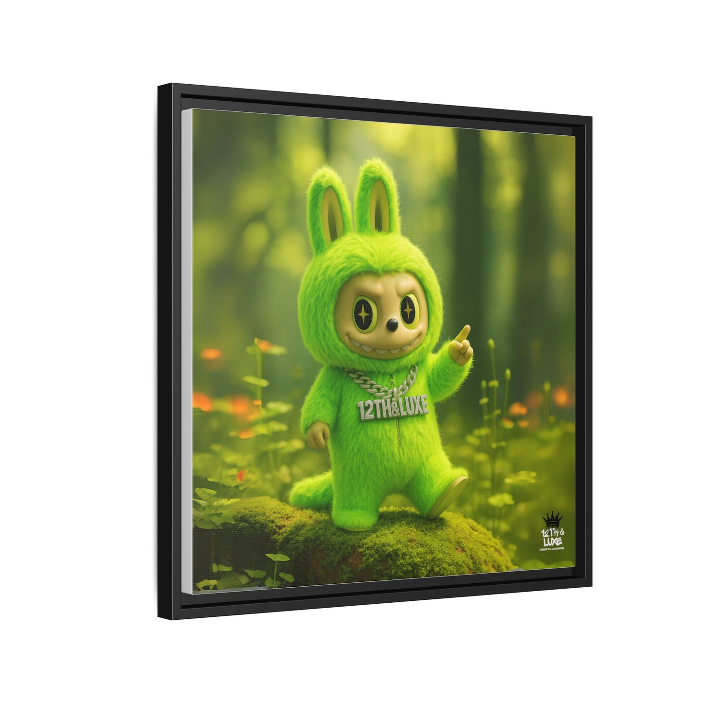 Plush Monster Green - Canvas Art