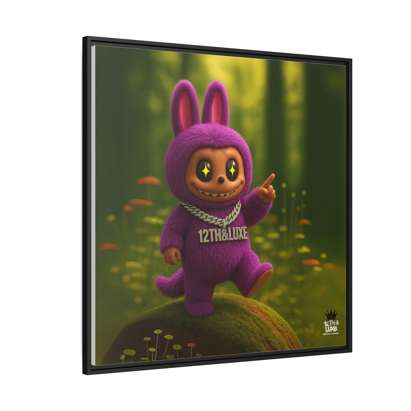 Plush Monster Purple - Canvas Art