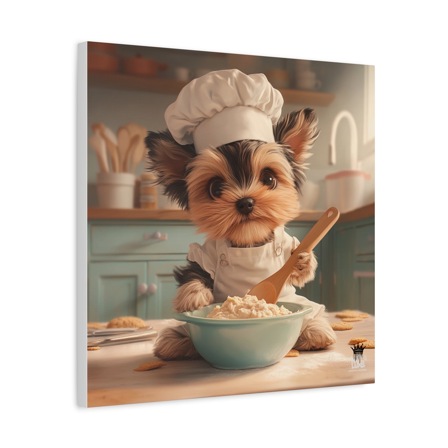 Yorkshire Puppy Chef Canvas Art