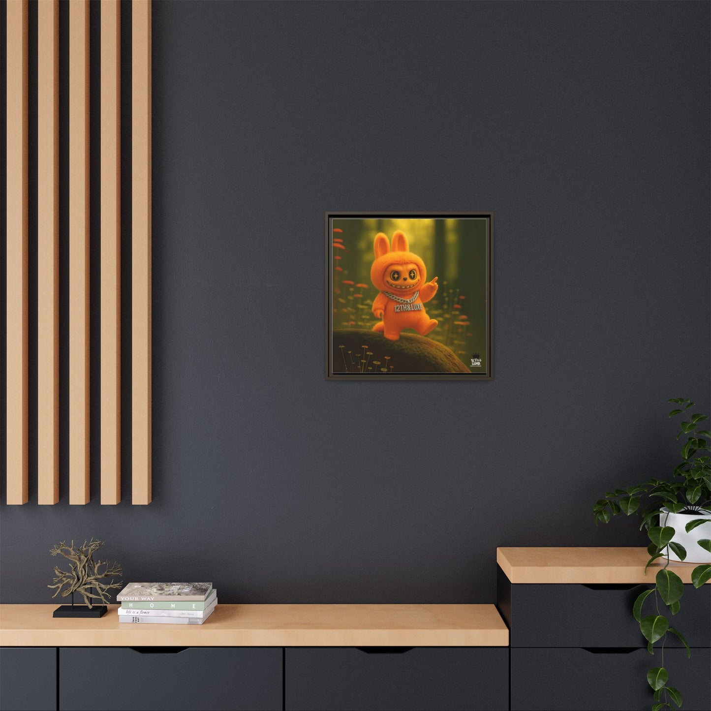 Plush Monster Orange - Canvas Art
