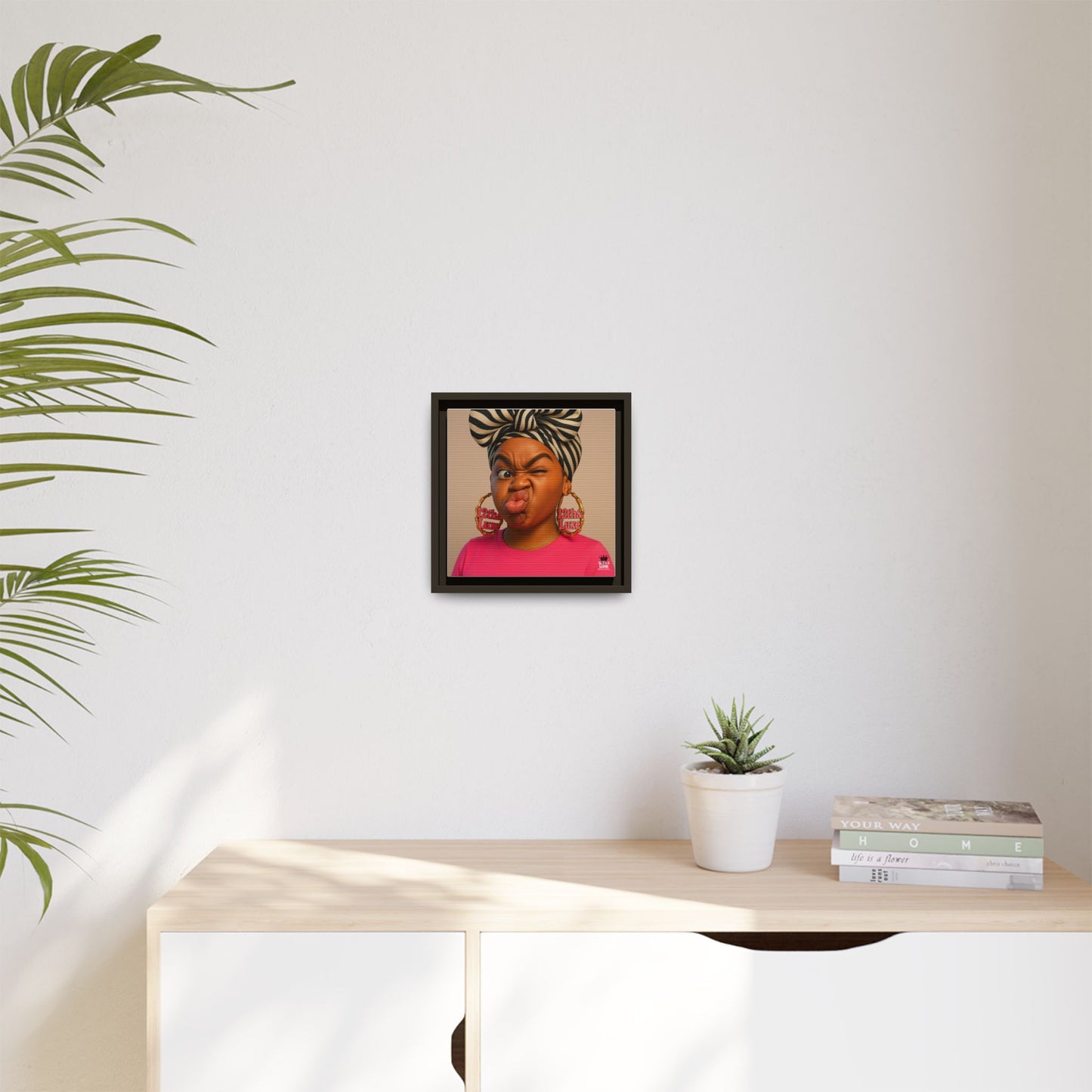Funky Face Pink - Canvas Art