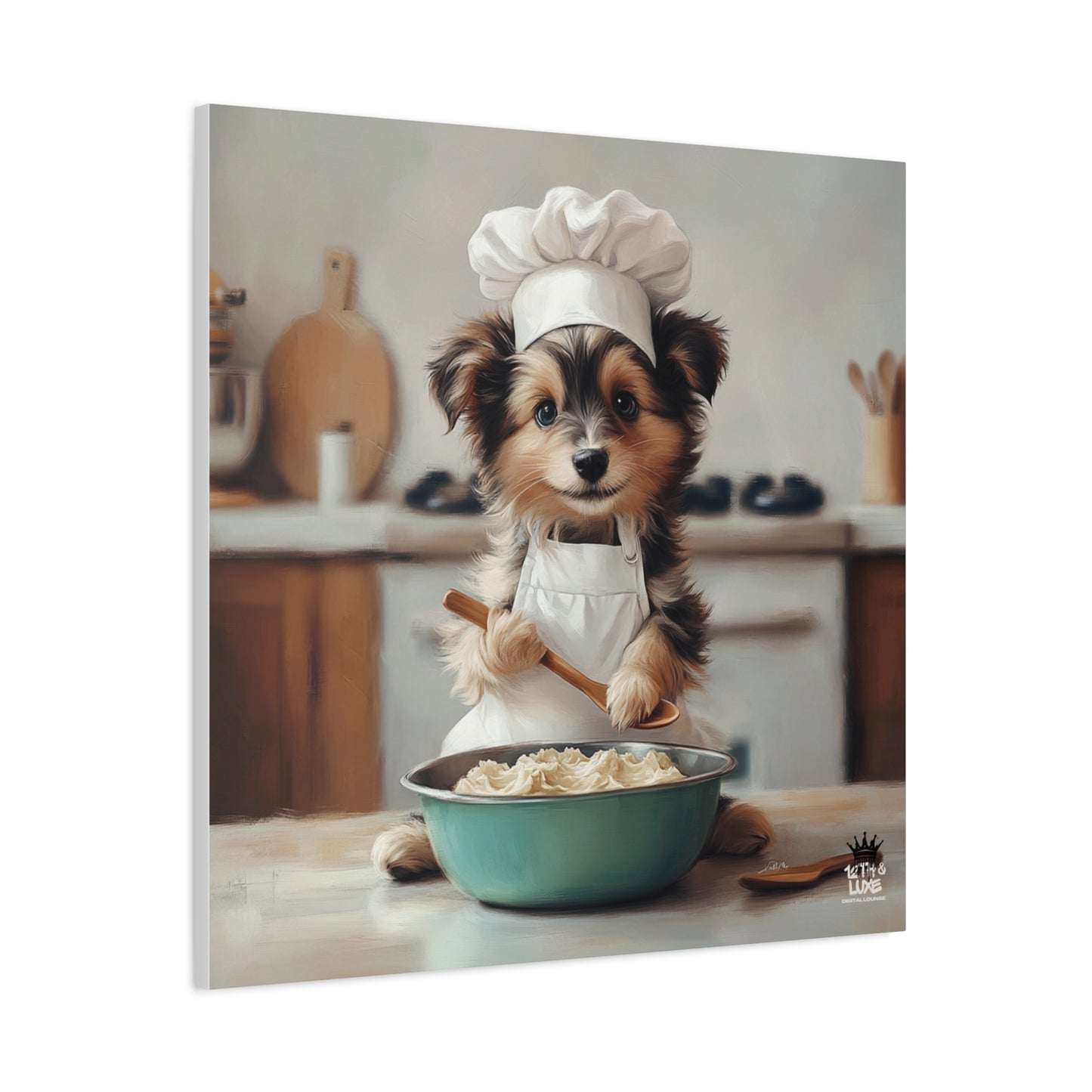 Sheltie Puppy Chef Canvas Art