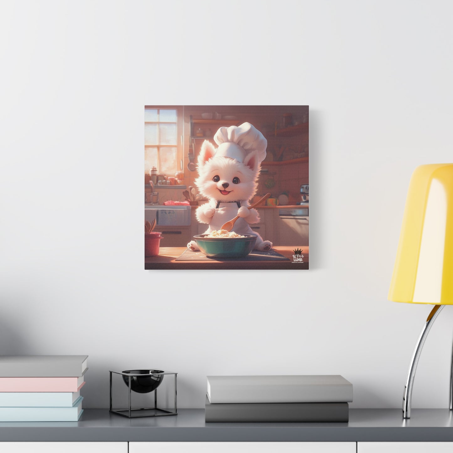 Samoyed Puppy Chef Canvas Art