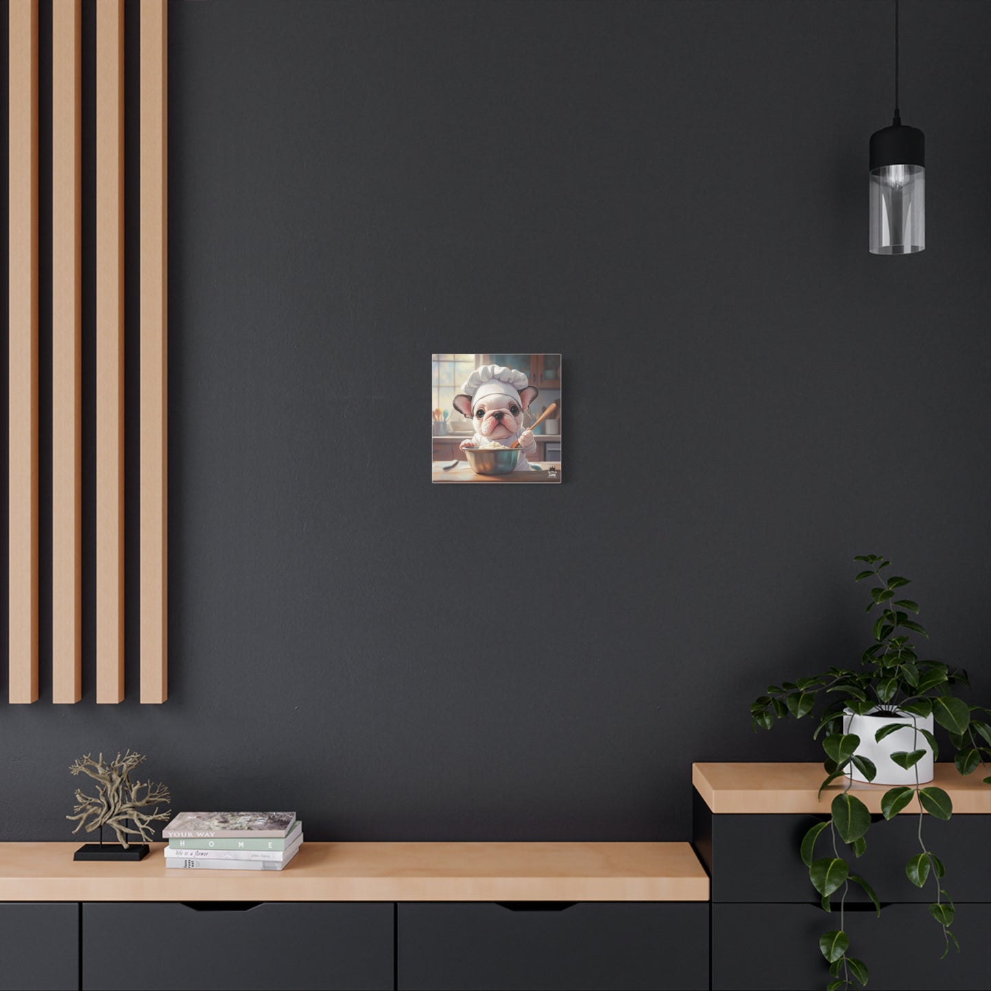 Bulldog Puppy Chef Canvas Art