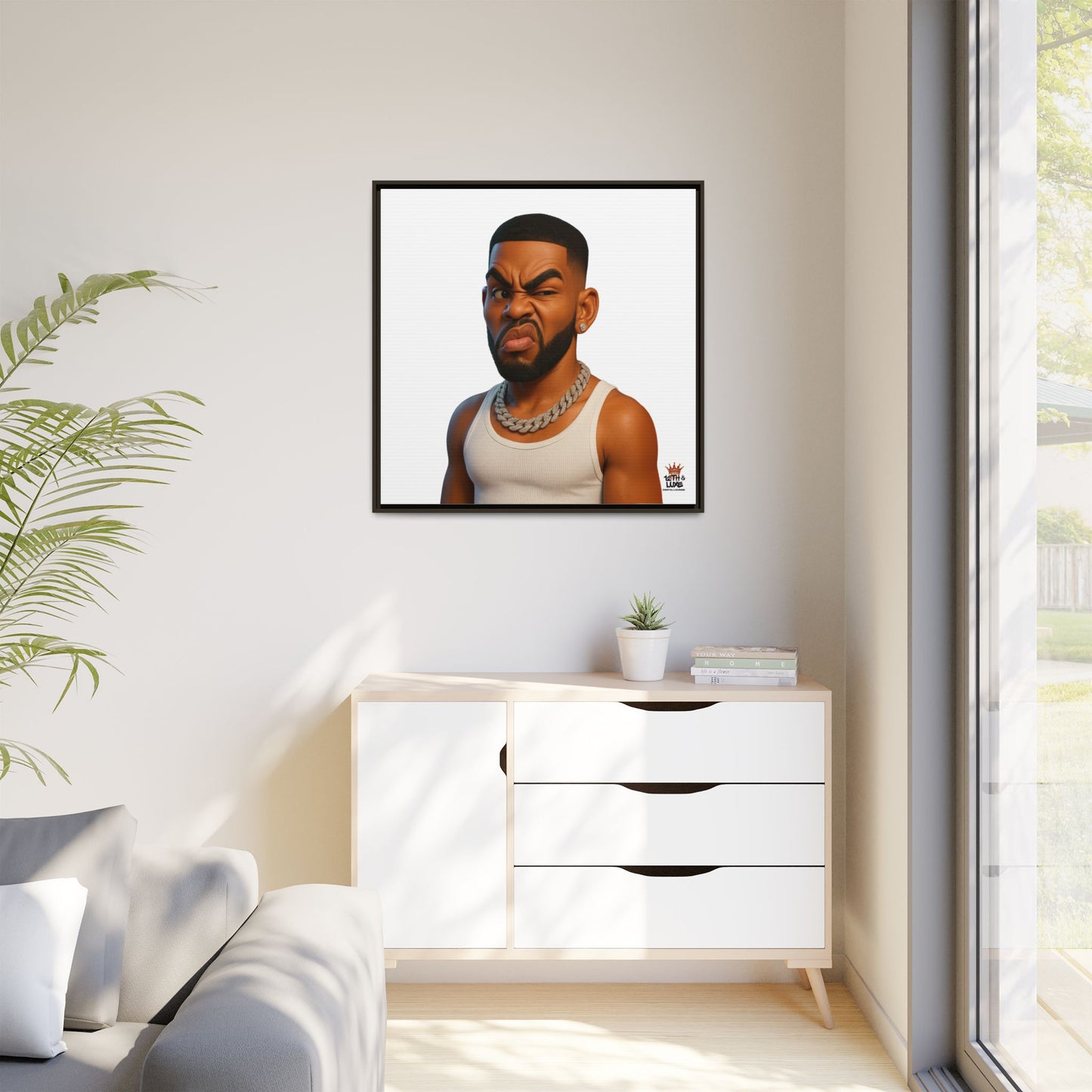 Man Funky Face - Canvas Art
