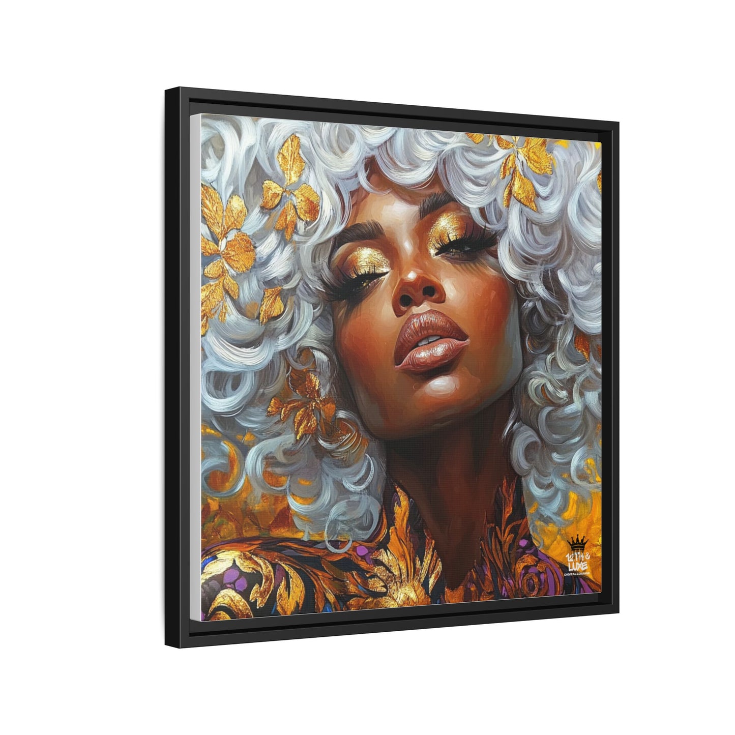 Vibrant Framed Canvas Art - Bold Beauty Portrait