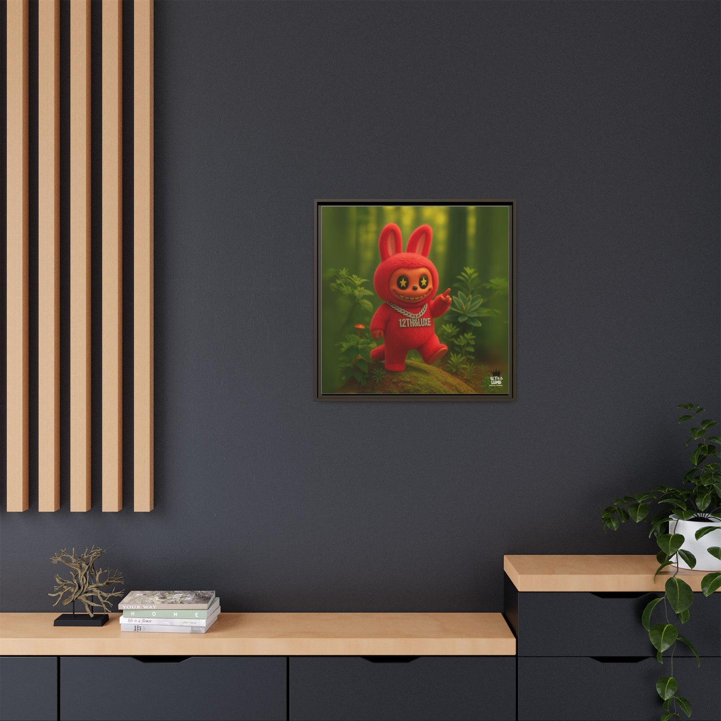 Plush Monster Red - Canvas Art