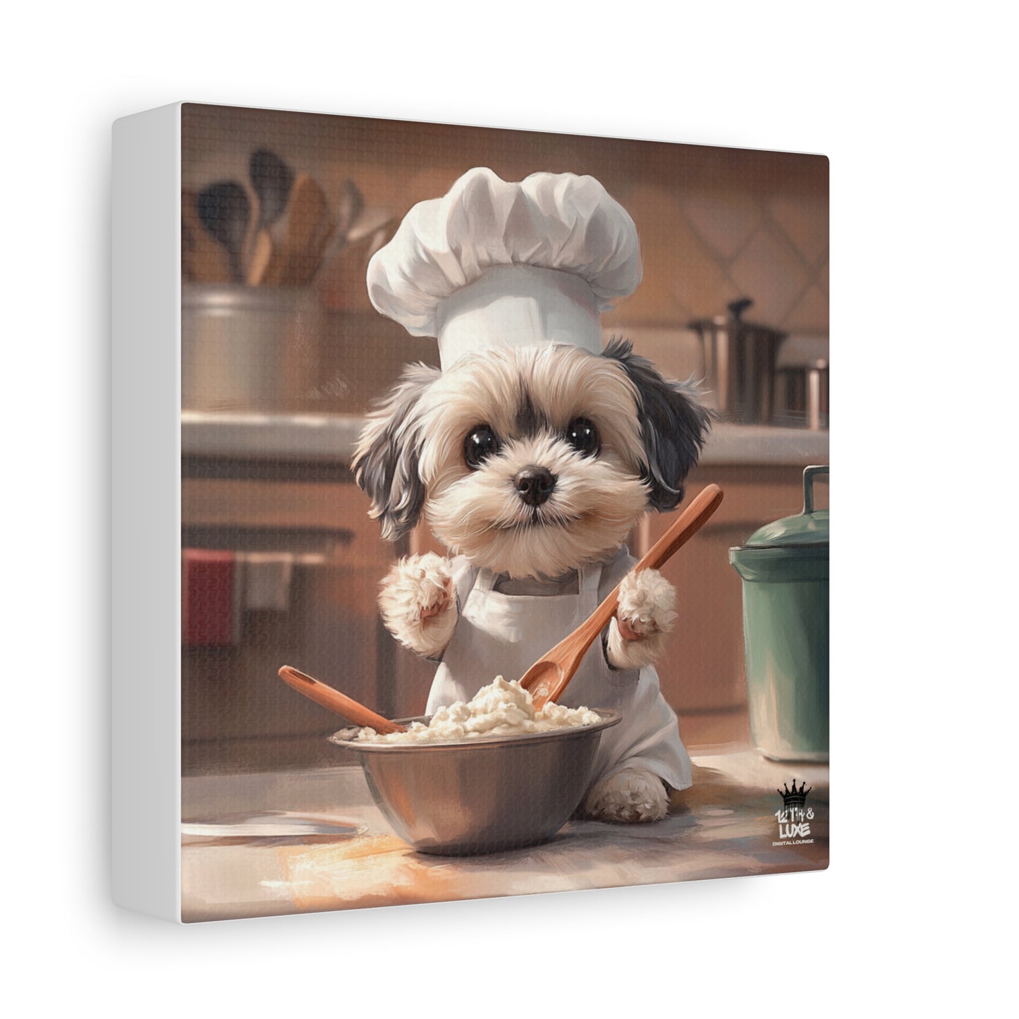 Shih Tzu Puppy Chef Canvas Art