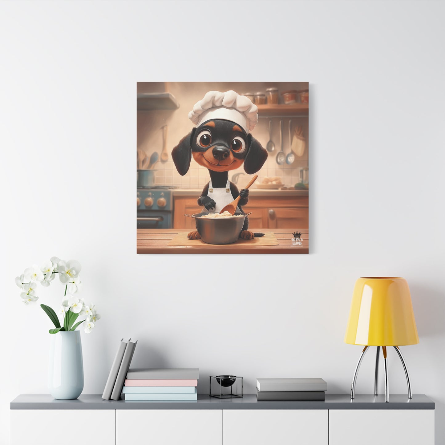 Doberman Puppy Chef Canvas Art