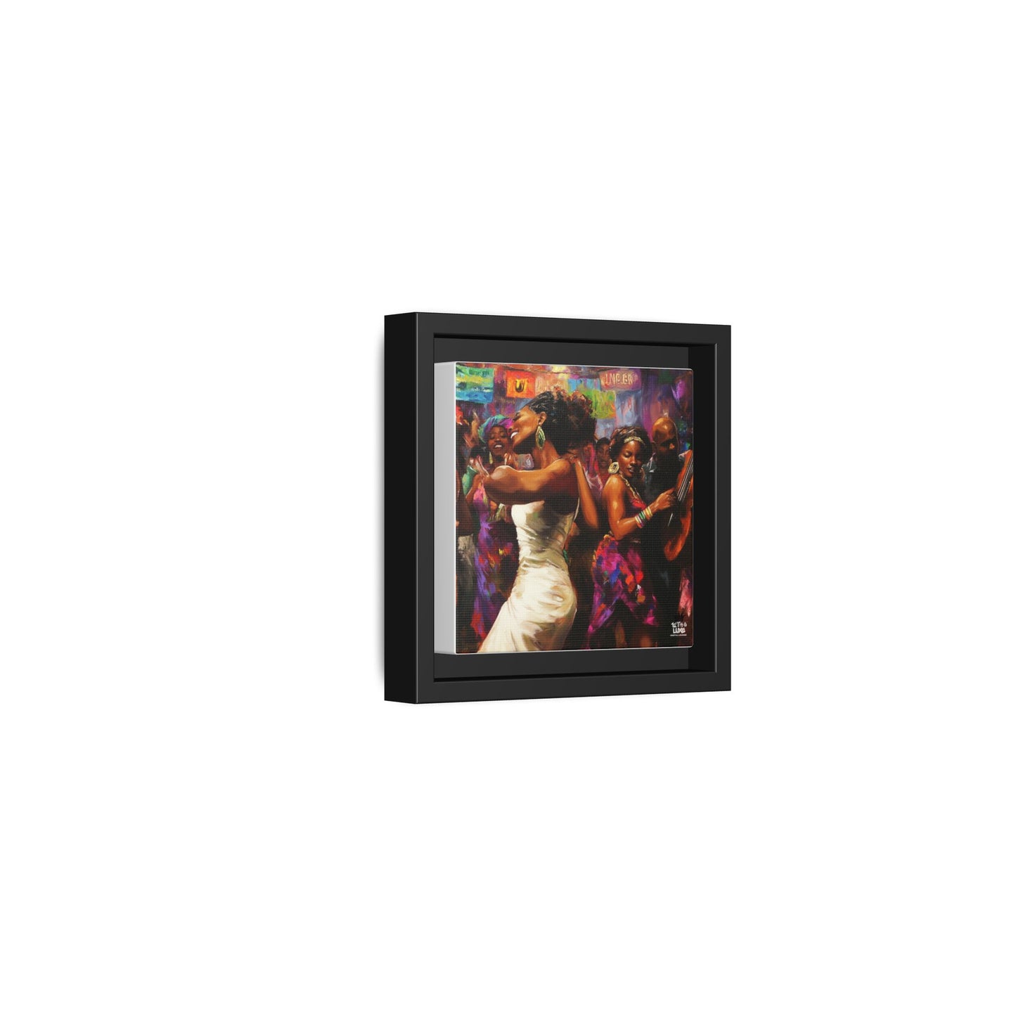 Inspired by the iconic artist Ernie Barnes, "Let's Party" - Canvas Art