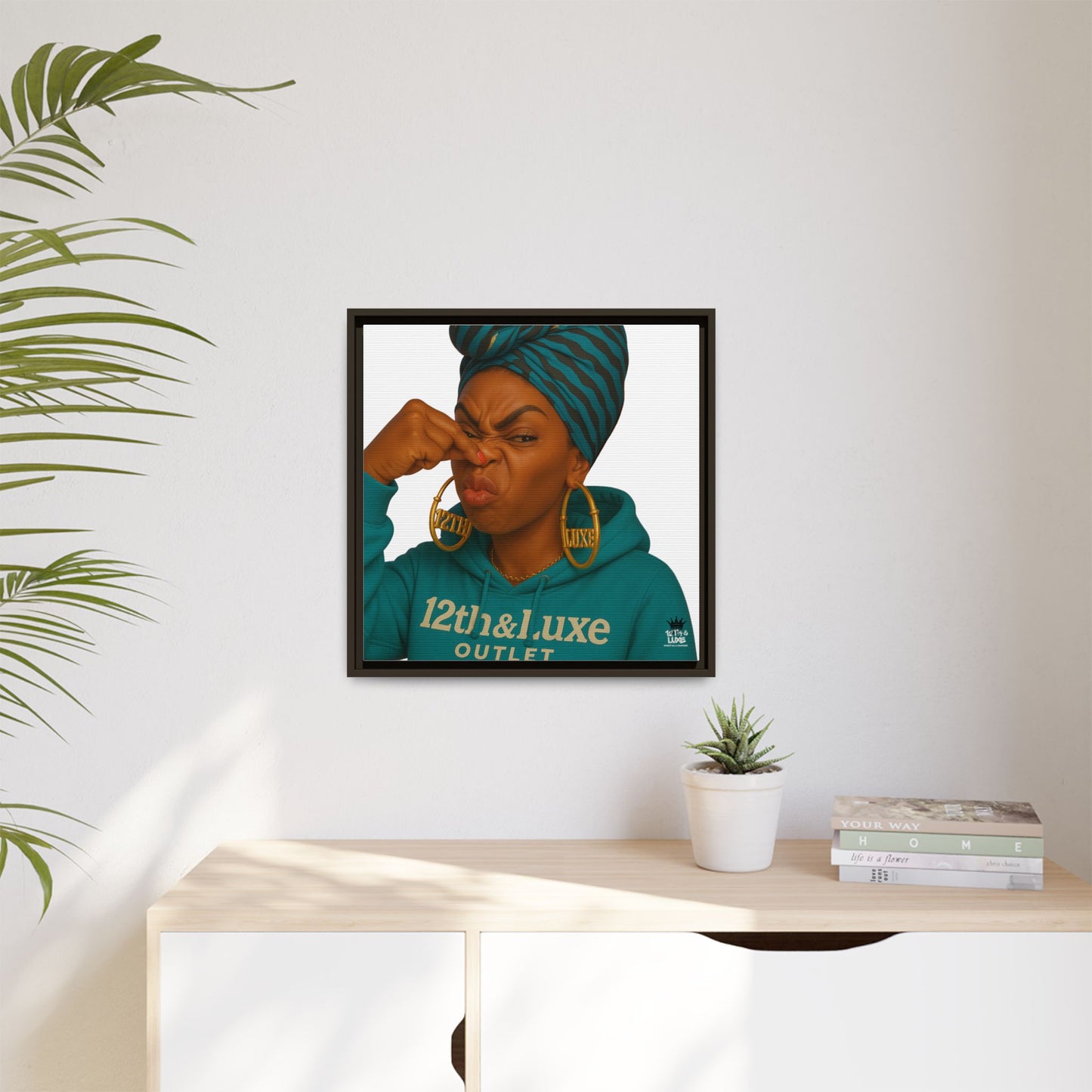 Funky Face Blue- Canvas Art