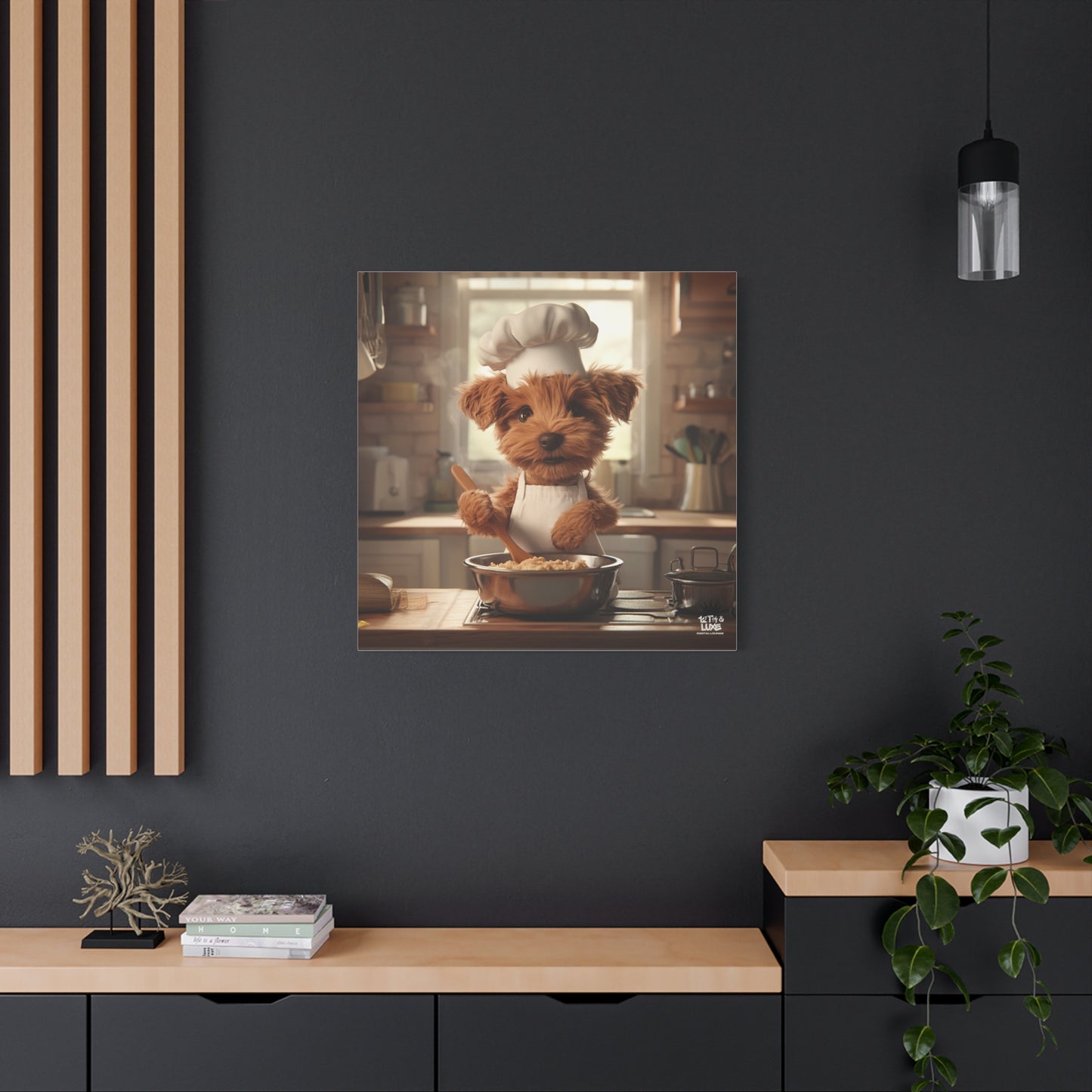 Airedale Puppy Chef Canvas Art
