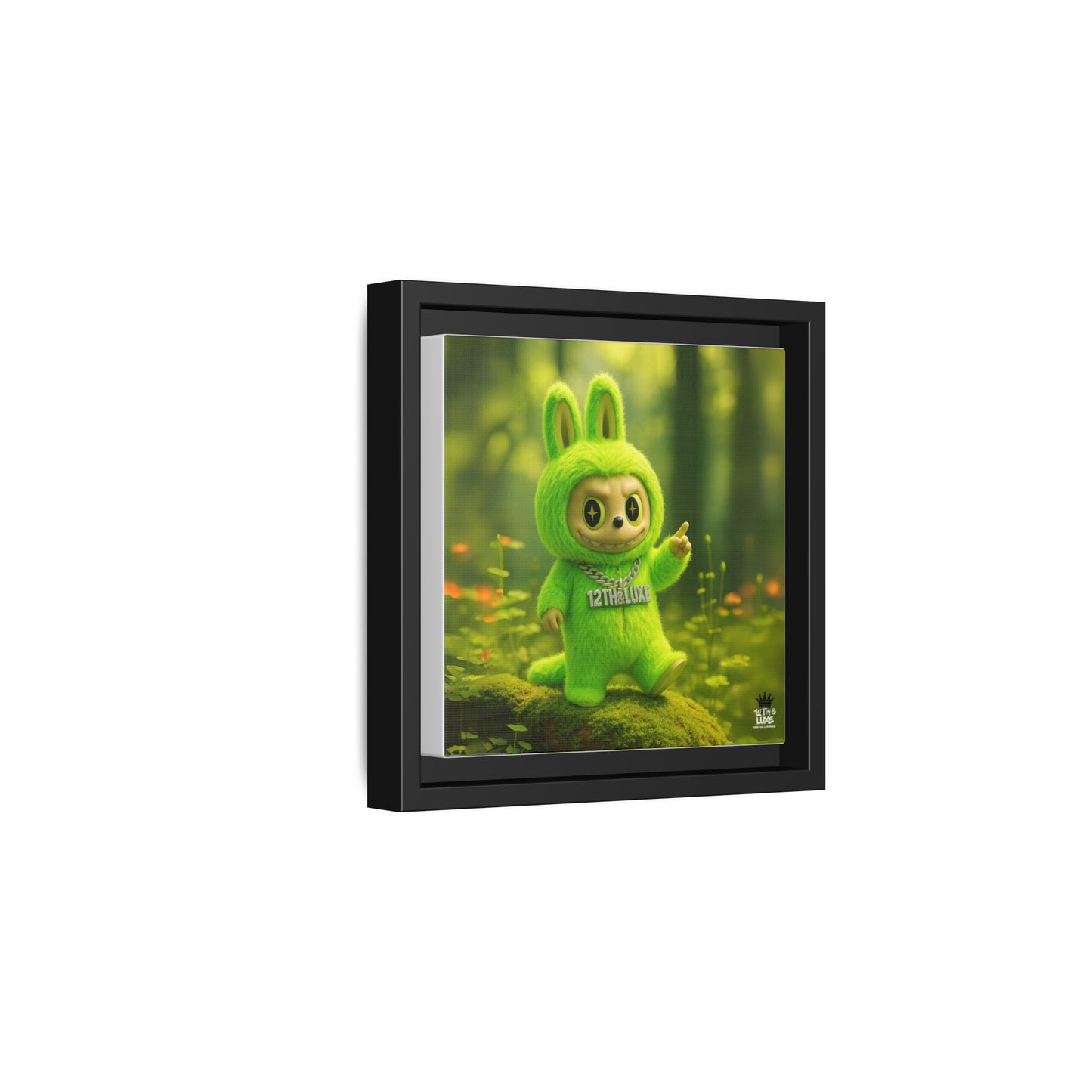 Plush Monster Green - Canvas Art