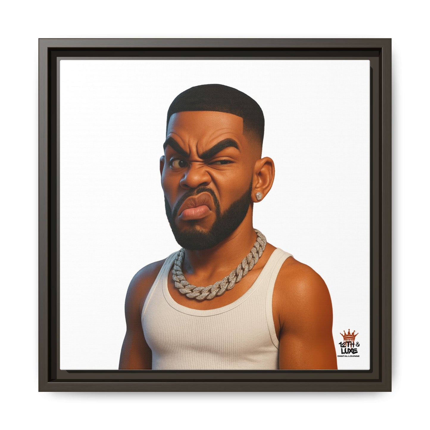 Man Funky Face - Canvas Art