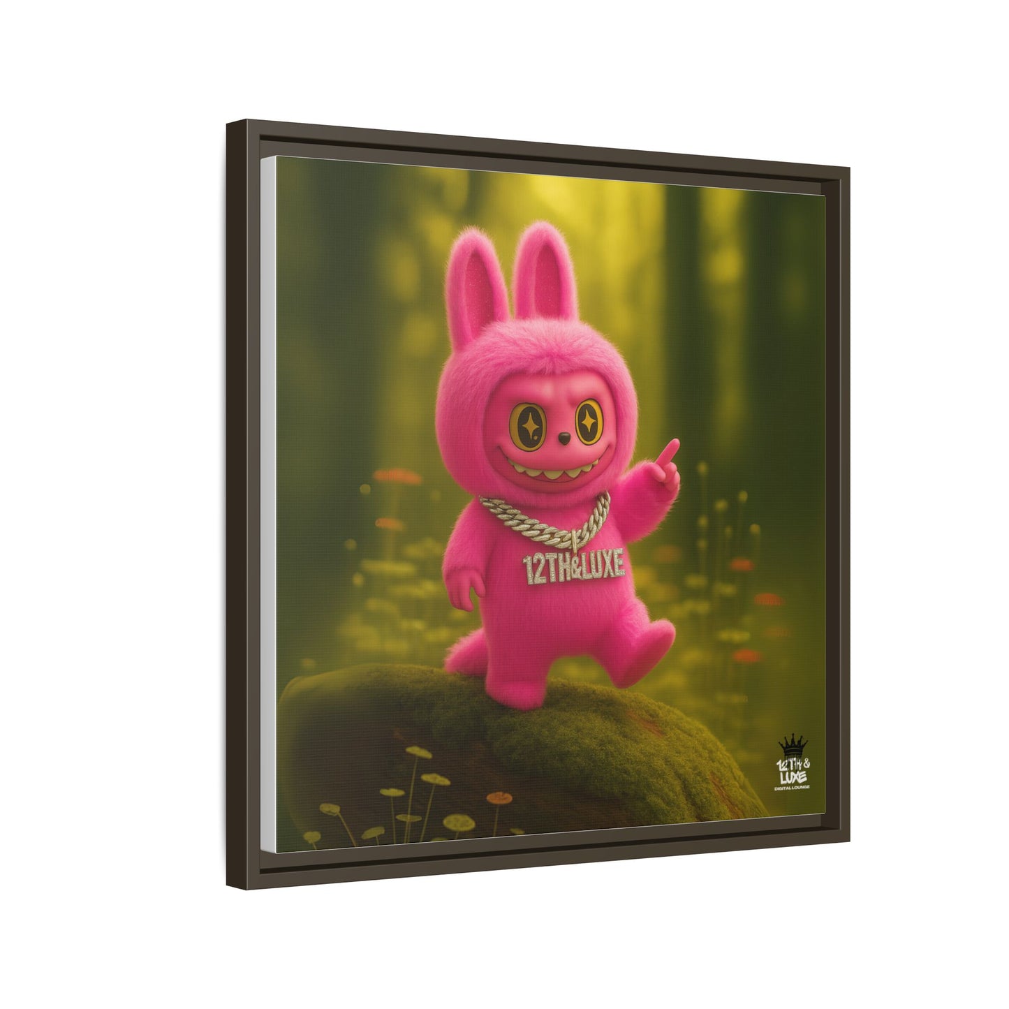 Plush Monster Pink- Canvas Art