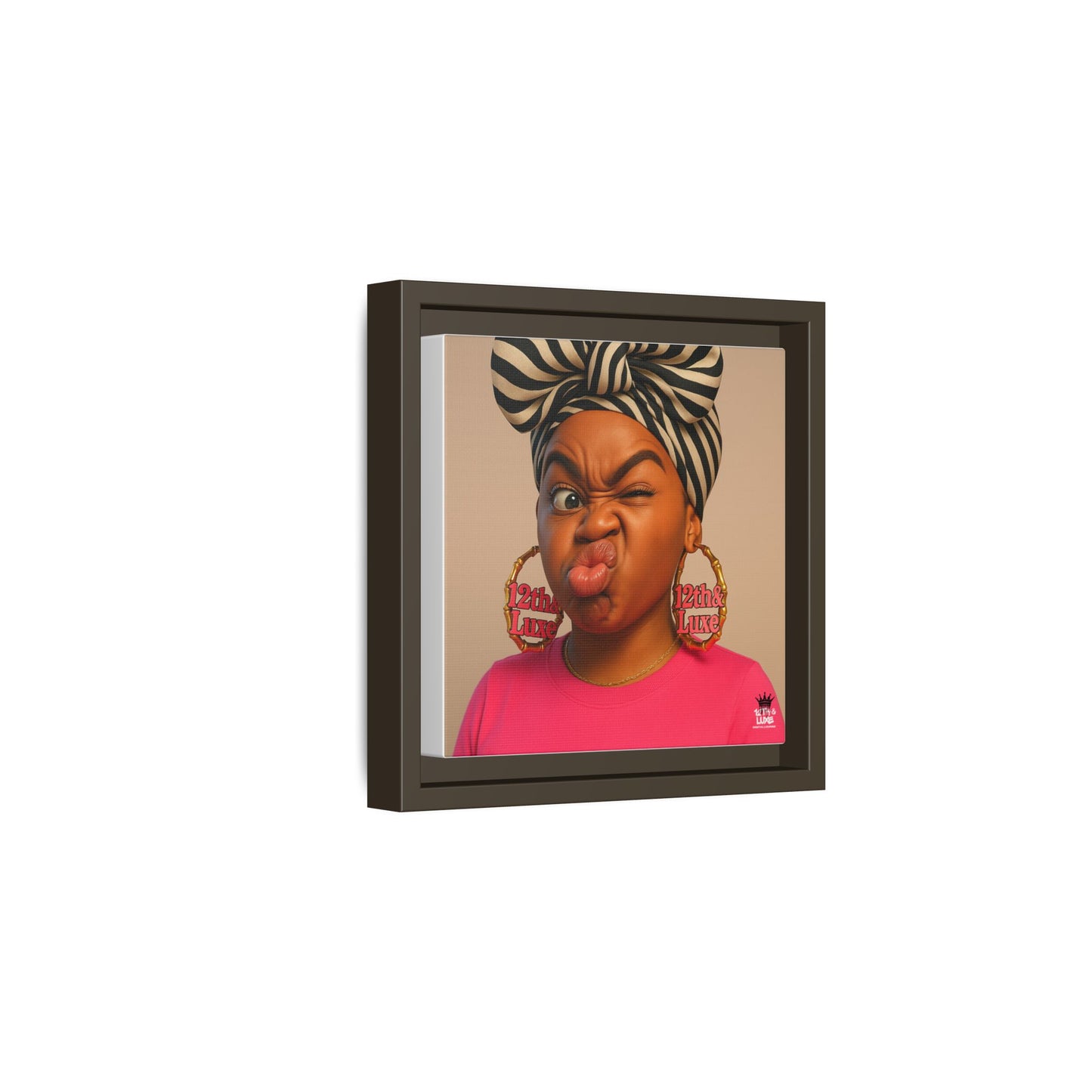 Funky Face Pink - Canvas Art
