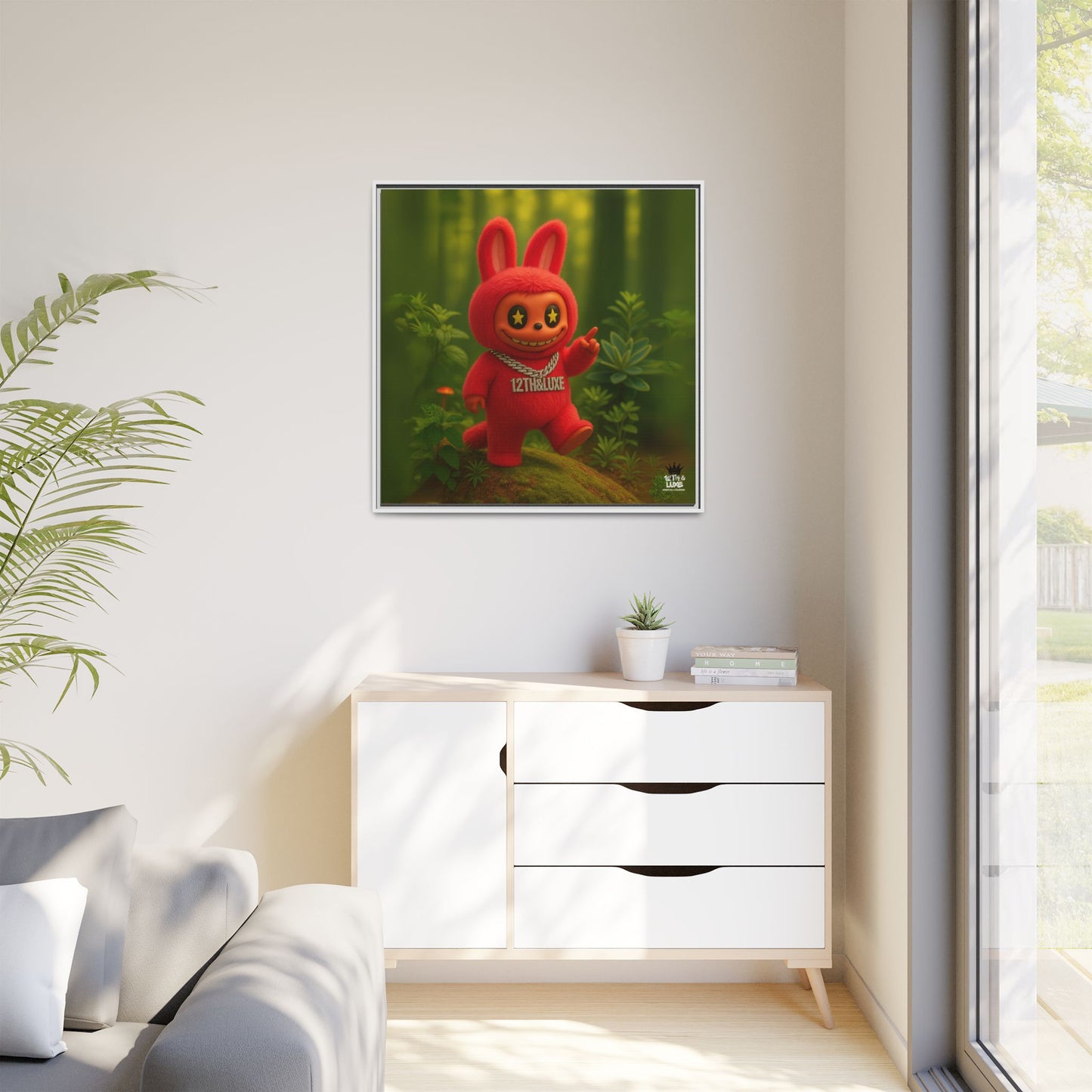 Plush Monster Red - Canvas Art