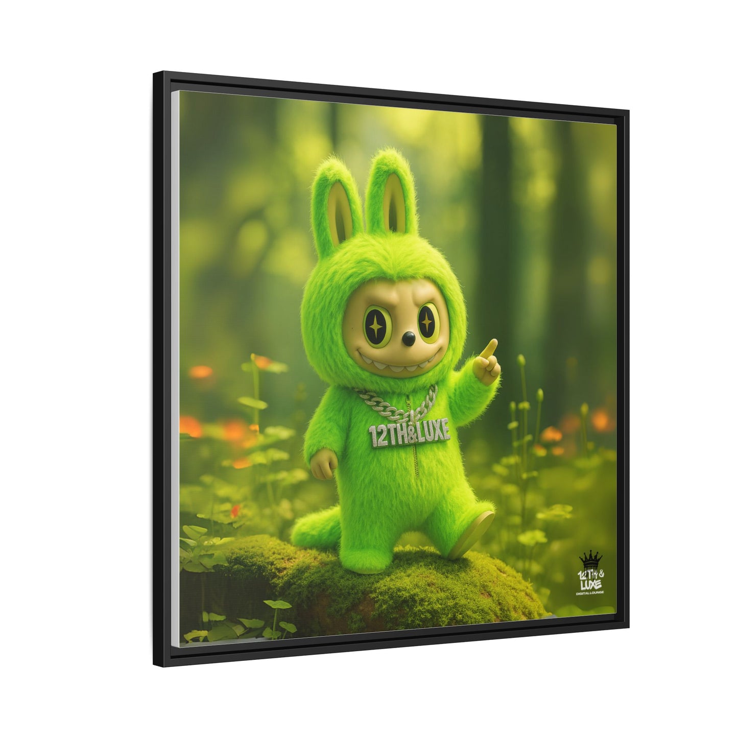 Plush Monster Green - Canvas Art