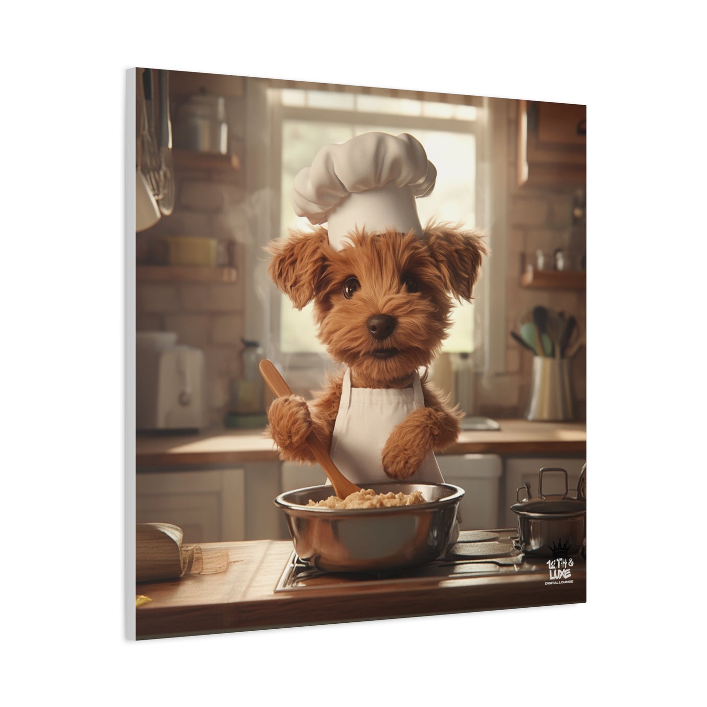 Airedale Puppy Chef Canvas Art