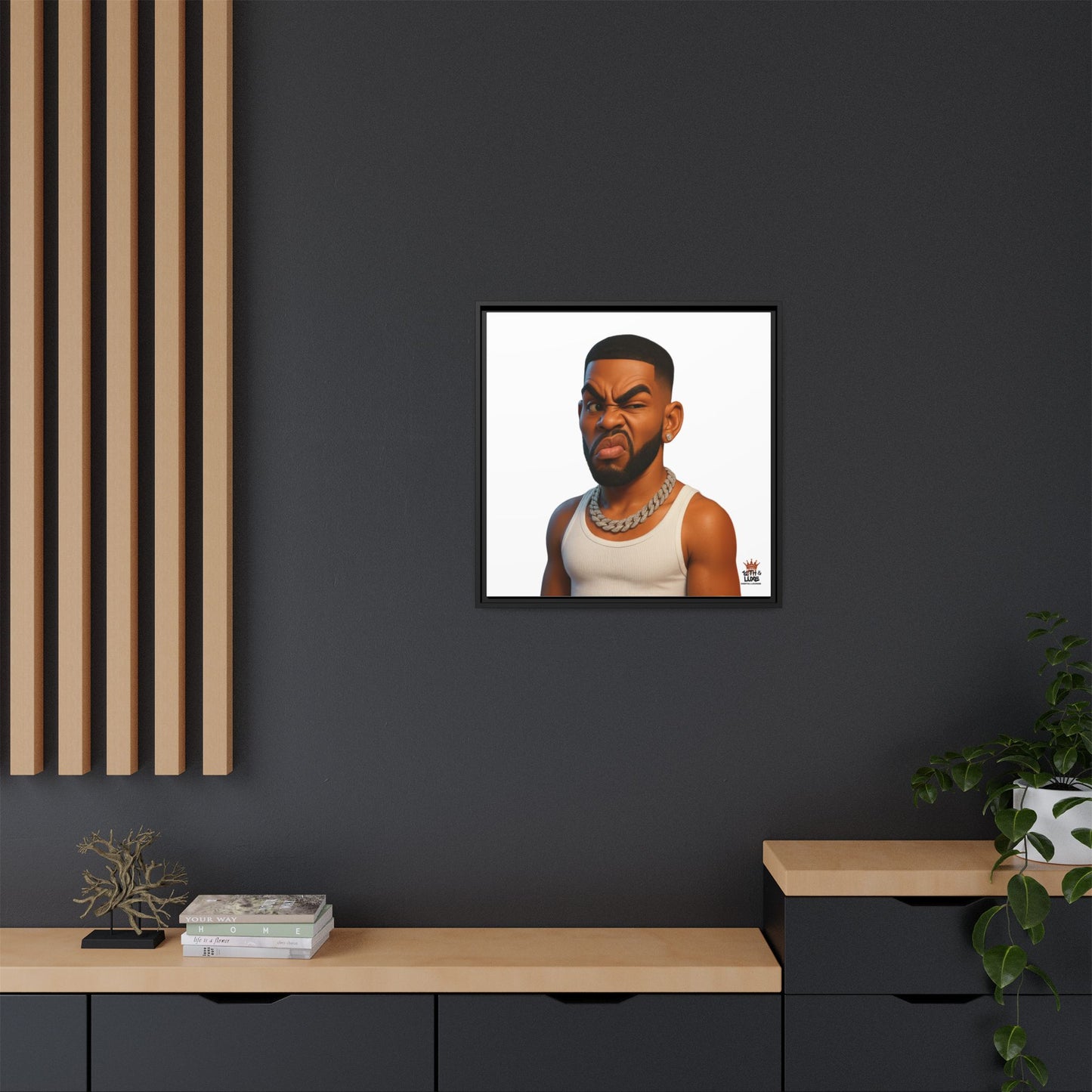 Man Funky Face - Canvas Art