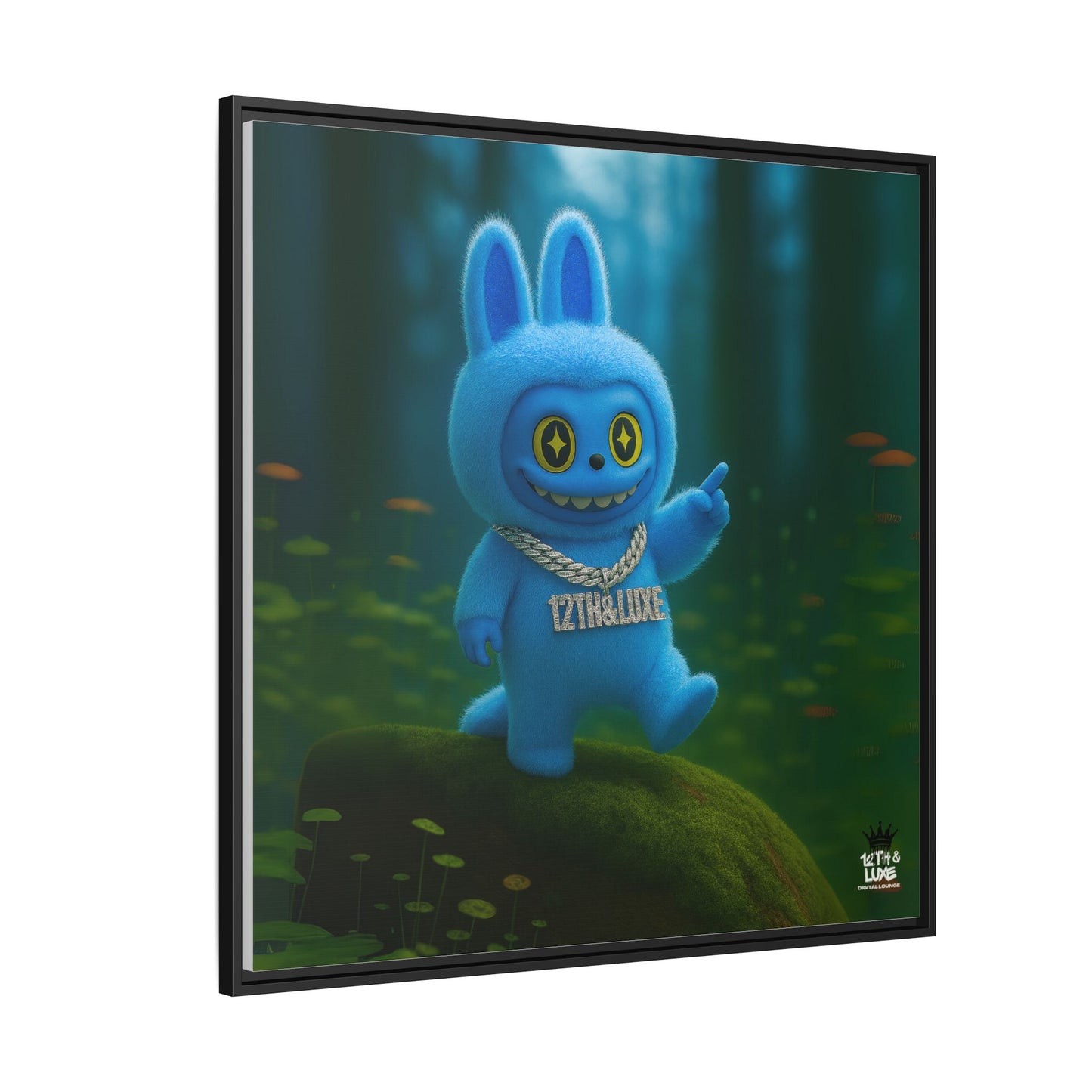 Plush Monster Blue - Canvas Art