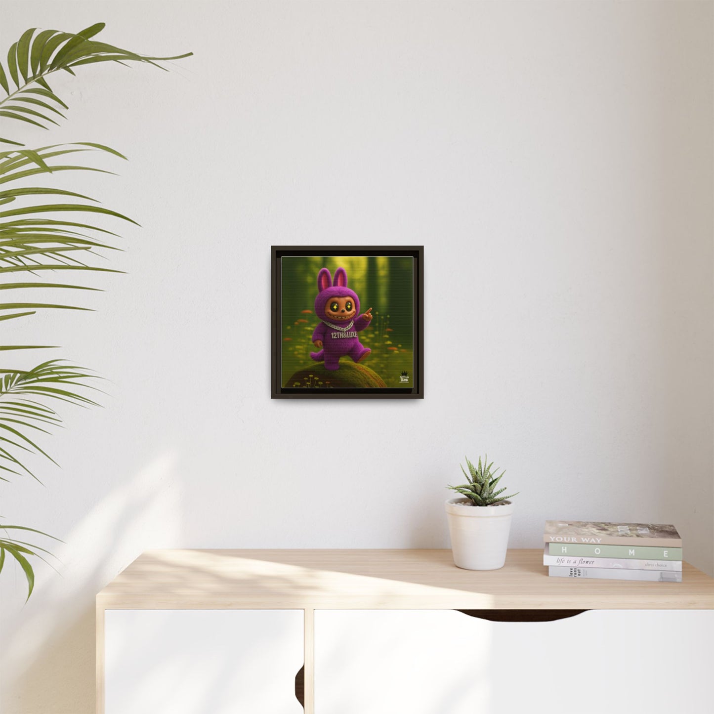 Plush Monster Purple - Canvas Art