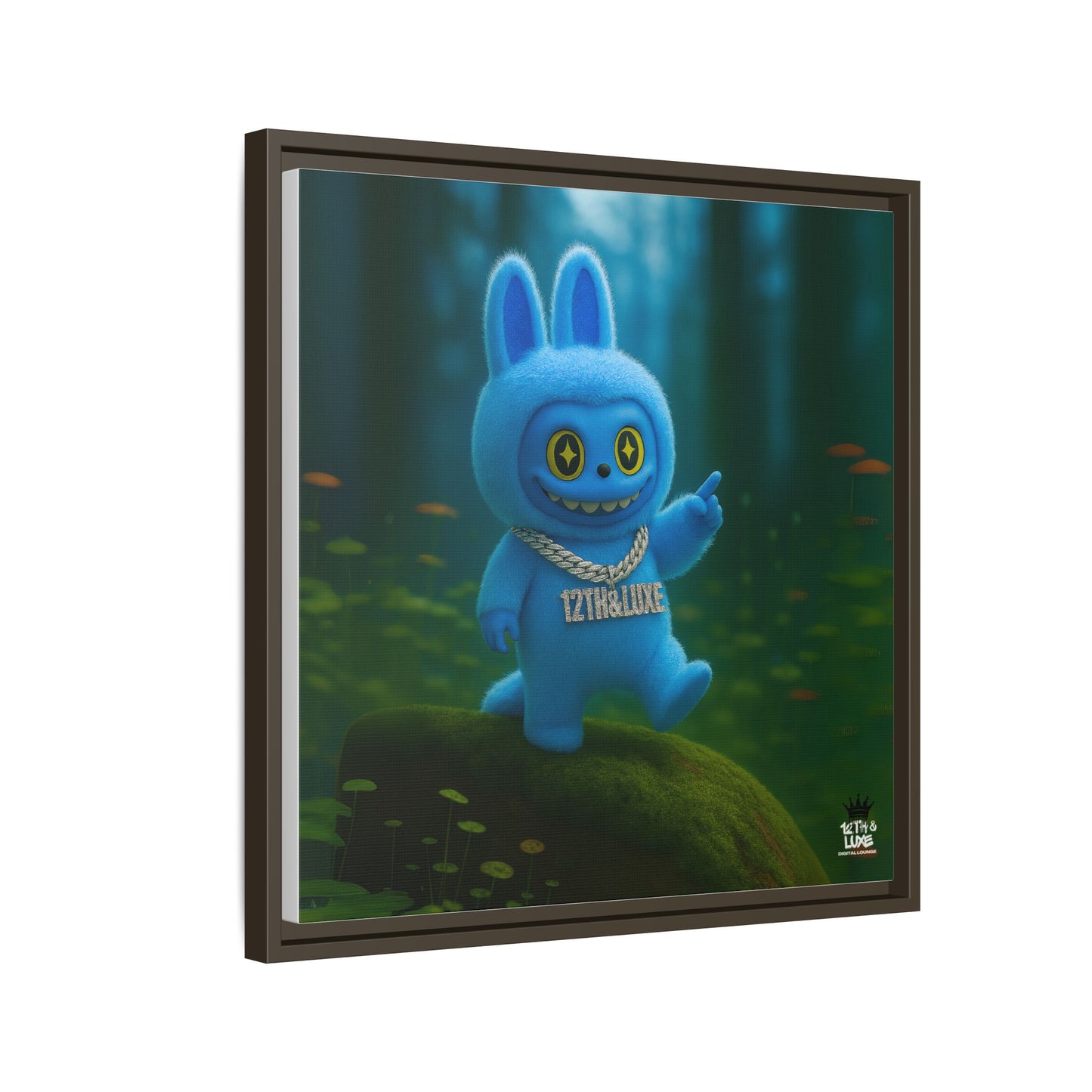Plush Monster Blue - Canvas Art