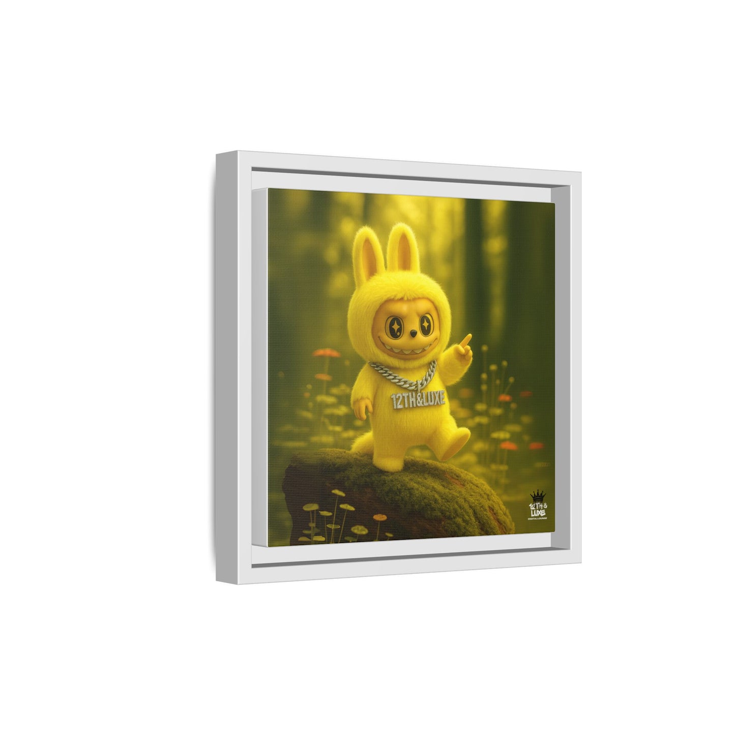 Plush Monster Yellow - Canvas Art