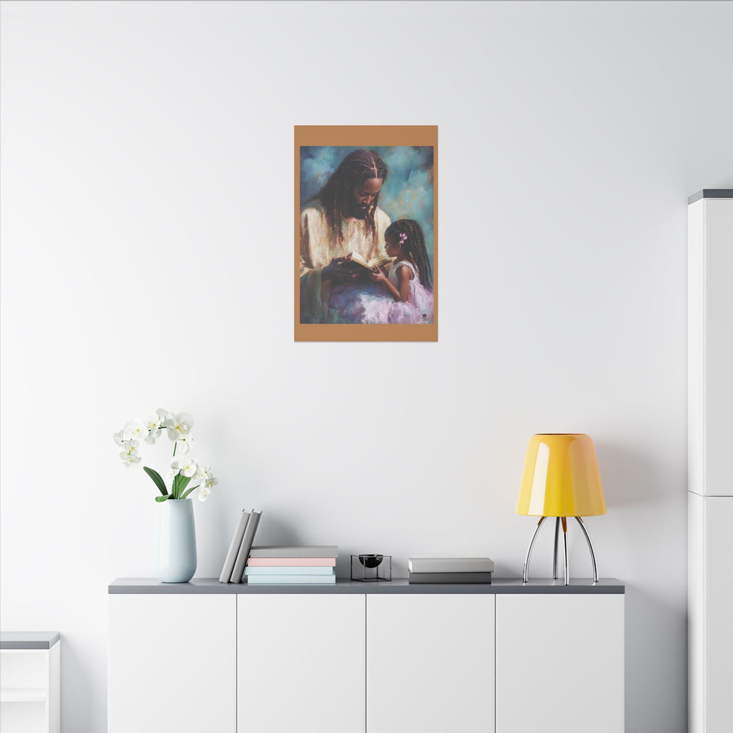 Jesus Reading, Matte Canvas, Stretched, 0.75" (Vertical)