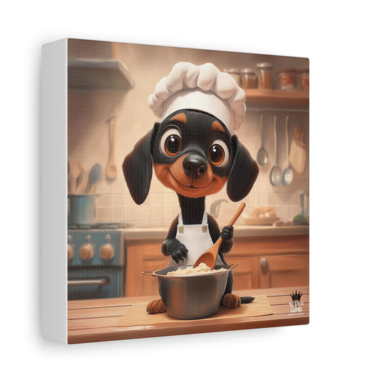 Doberman Puppy Chef Canvas Art