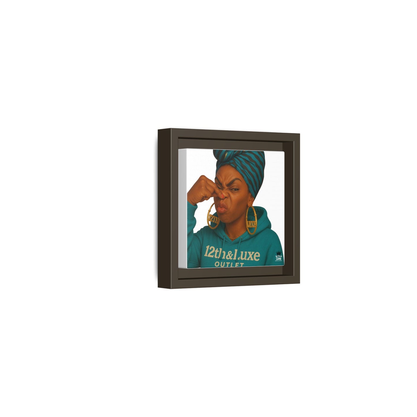 Funky Face Blue- Canvas Art