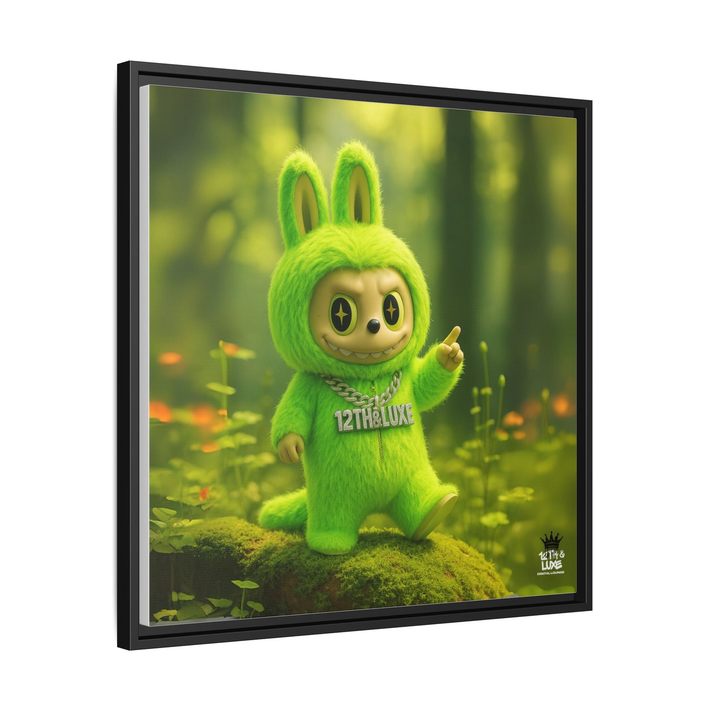 Plush Monster Green - Canvas Art