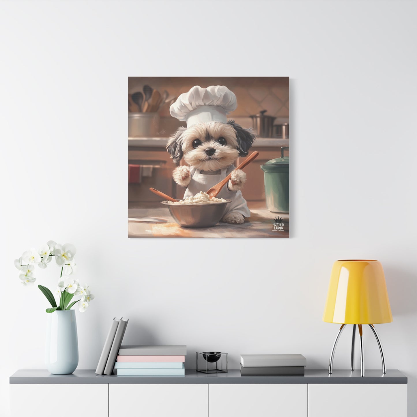 Shih Tzu Puppy Chef Canvas Art