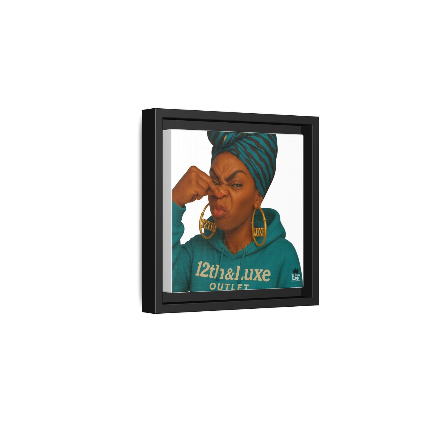 Funky Face Blue- Canvas Art