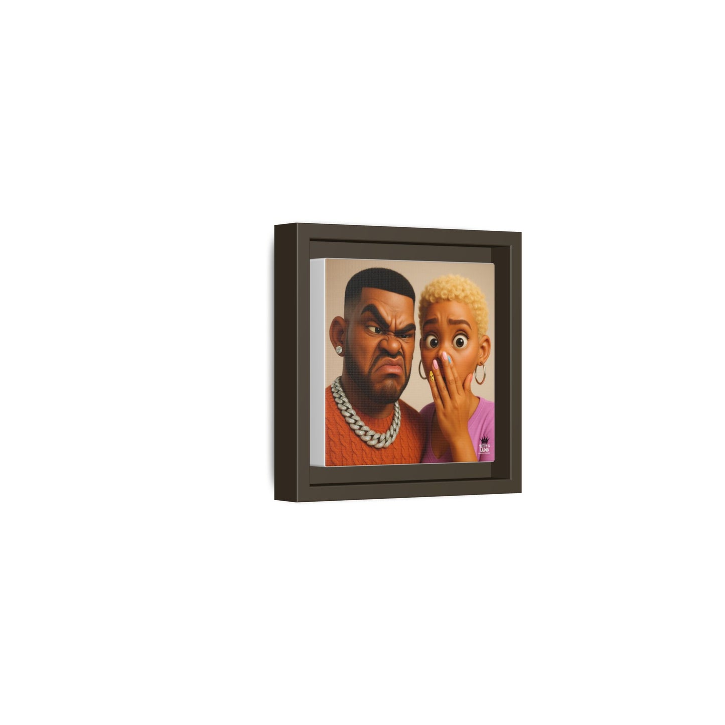 Funky Face Couple - Canvas Art