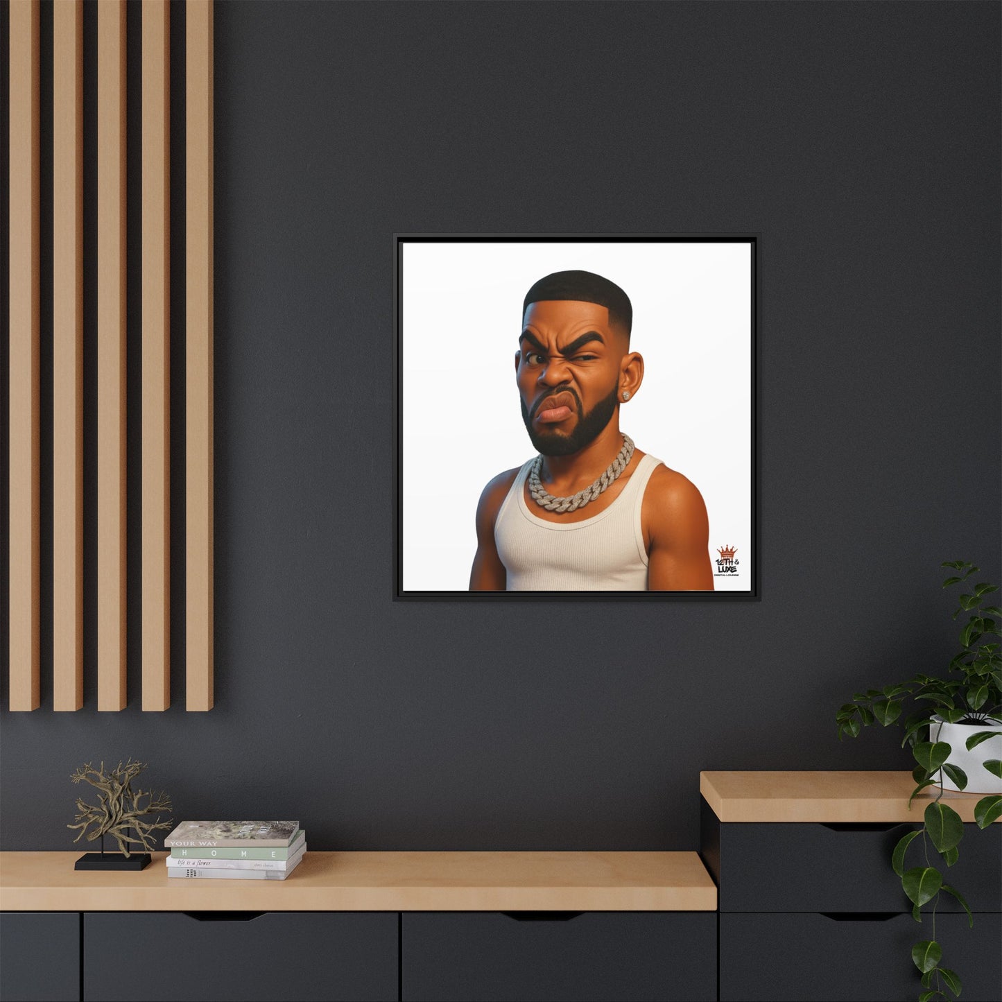 Man Funky Face - Canvas Art