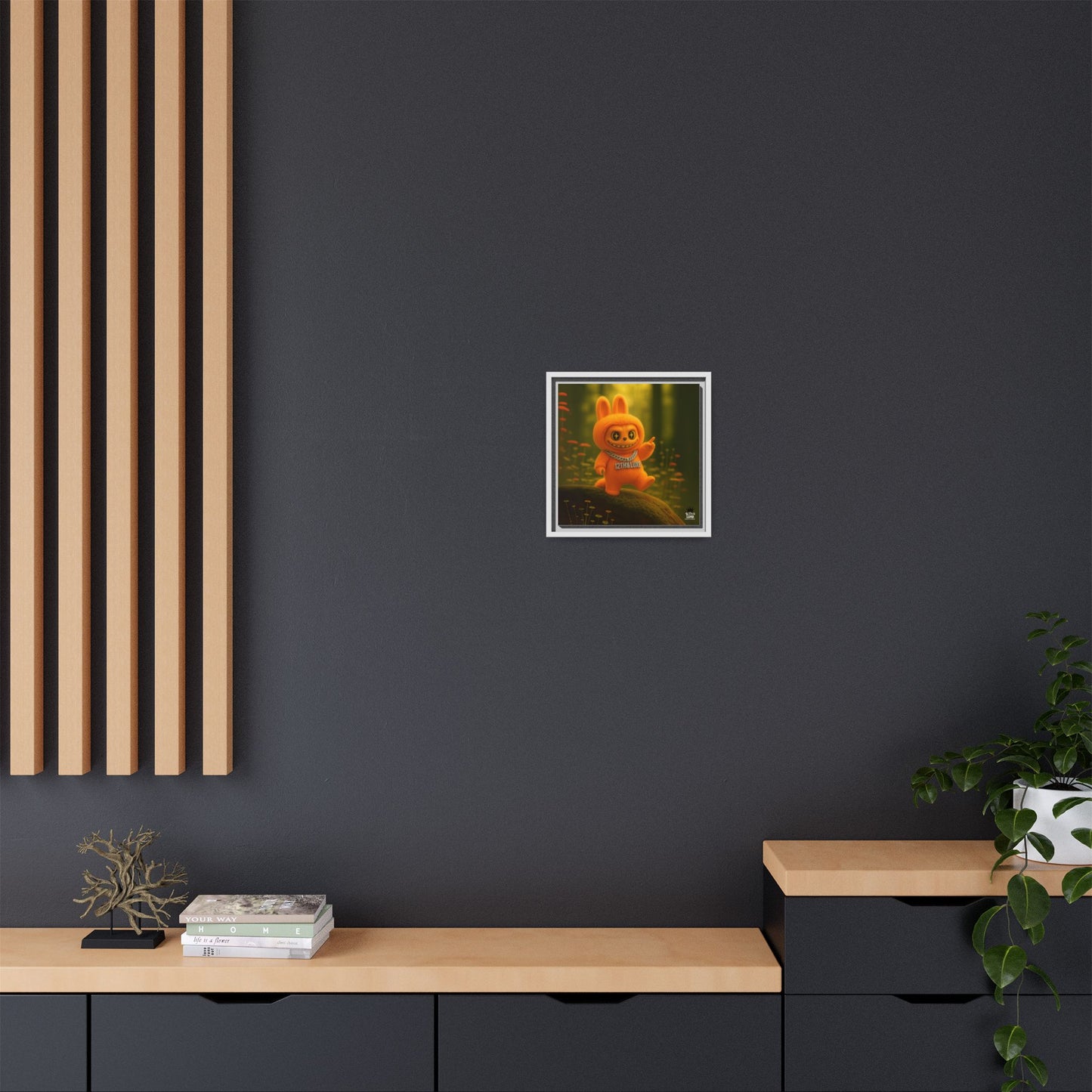 Plush Monster Orange - Canvas Art