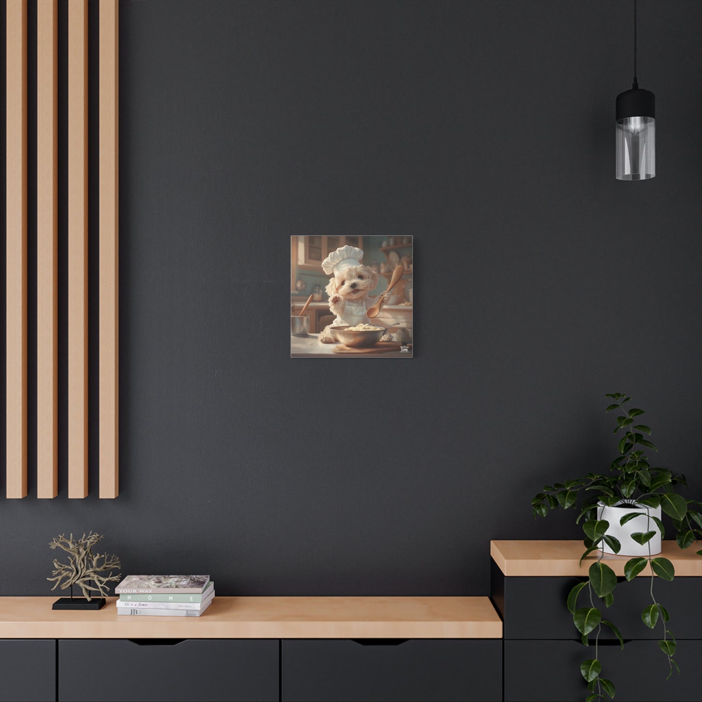 Maltipoo Puppy Chef Canvas Art
