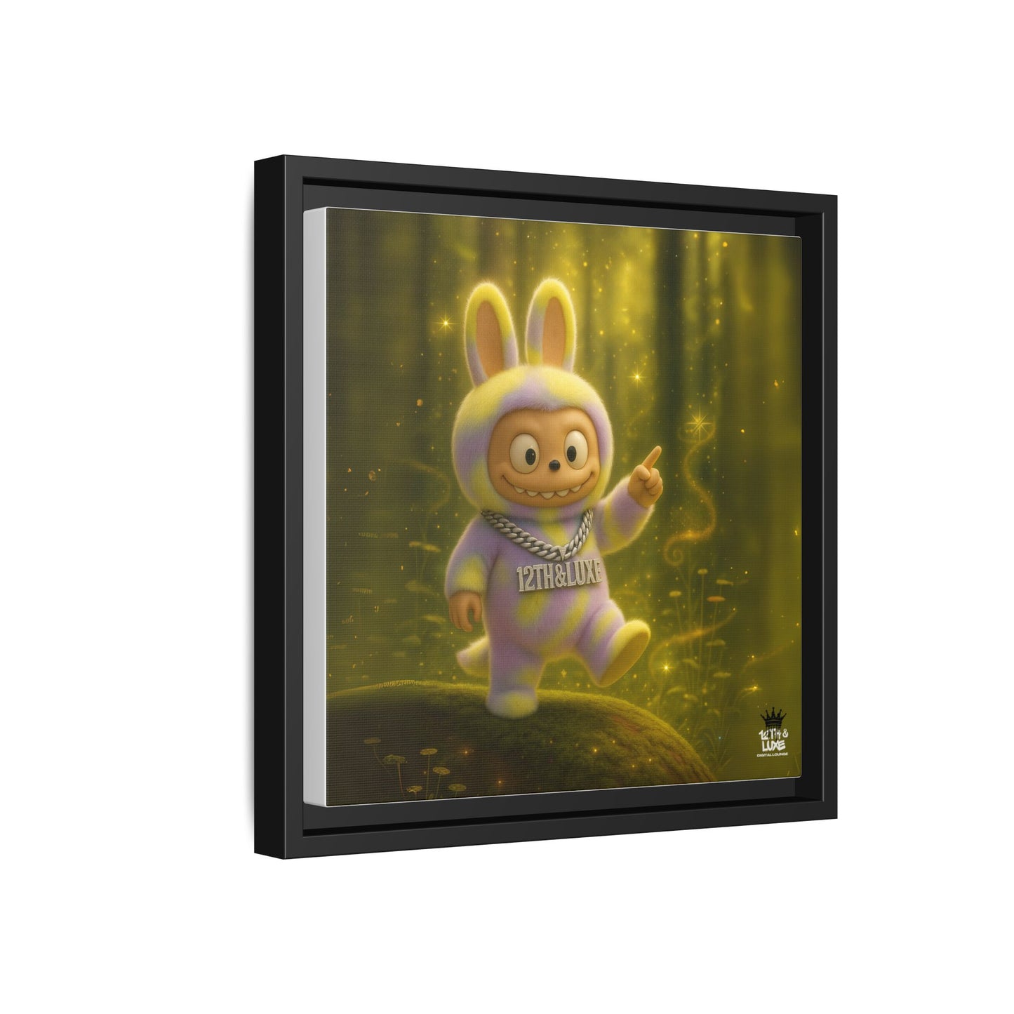 Plush Monster Purple/Yellow - Canvas Art