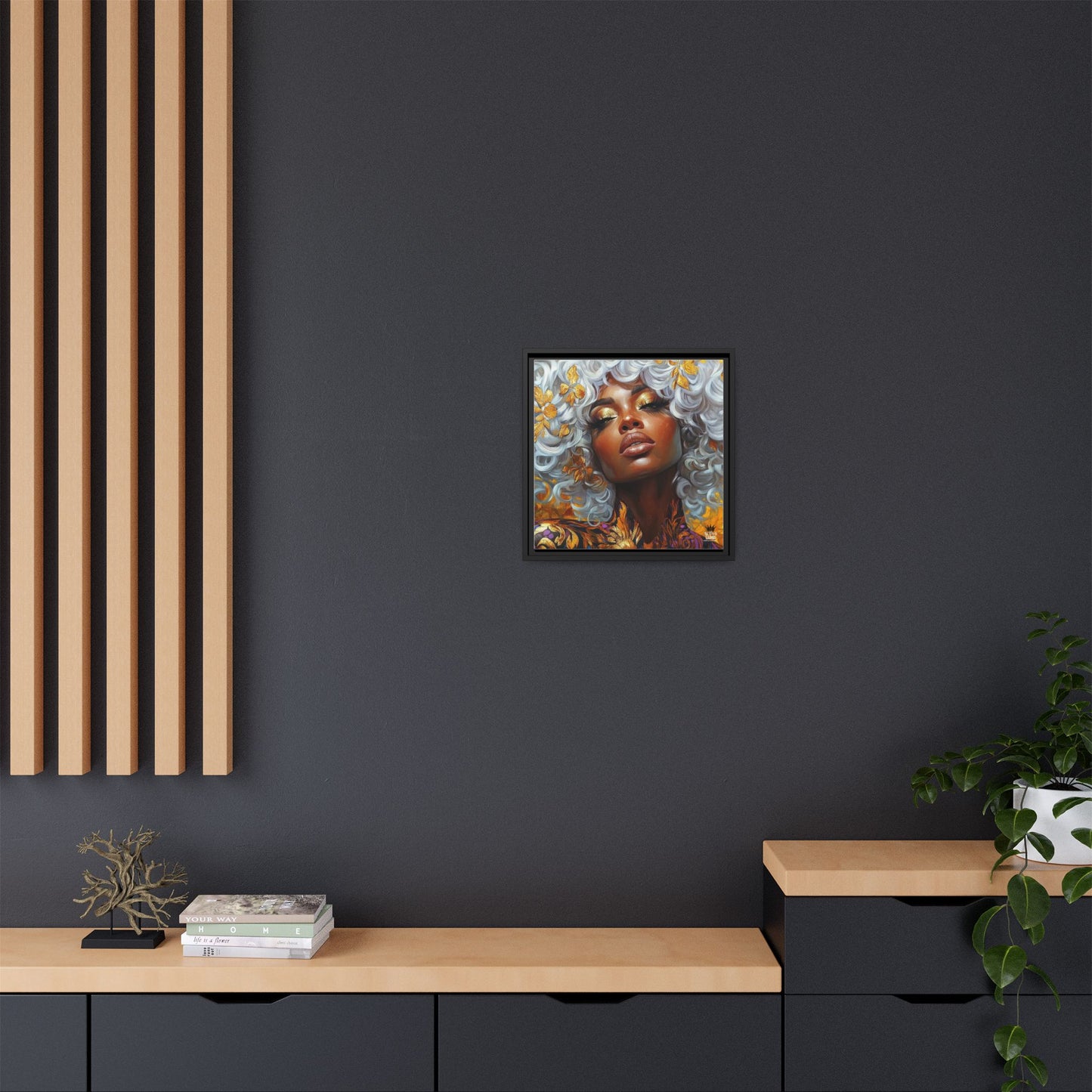 Vibrant Framed Canvas Art - Bold Beauty Portrait